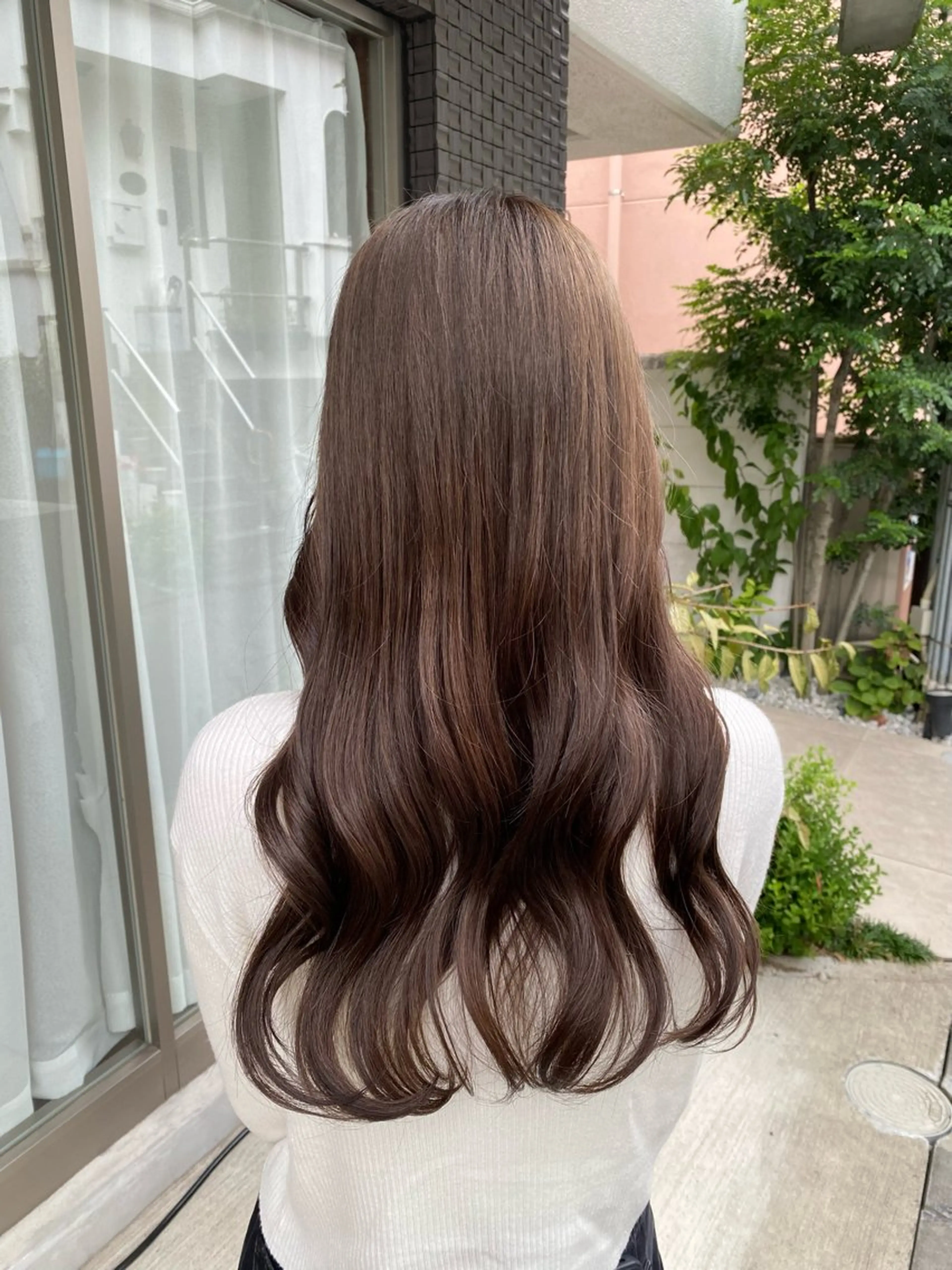 ロング カラー ブリーチ グレージュ グレージュ/透明感/ 韓国ヘア/RISAのヘアスタイル