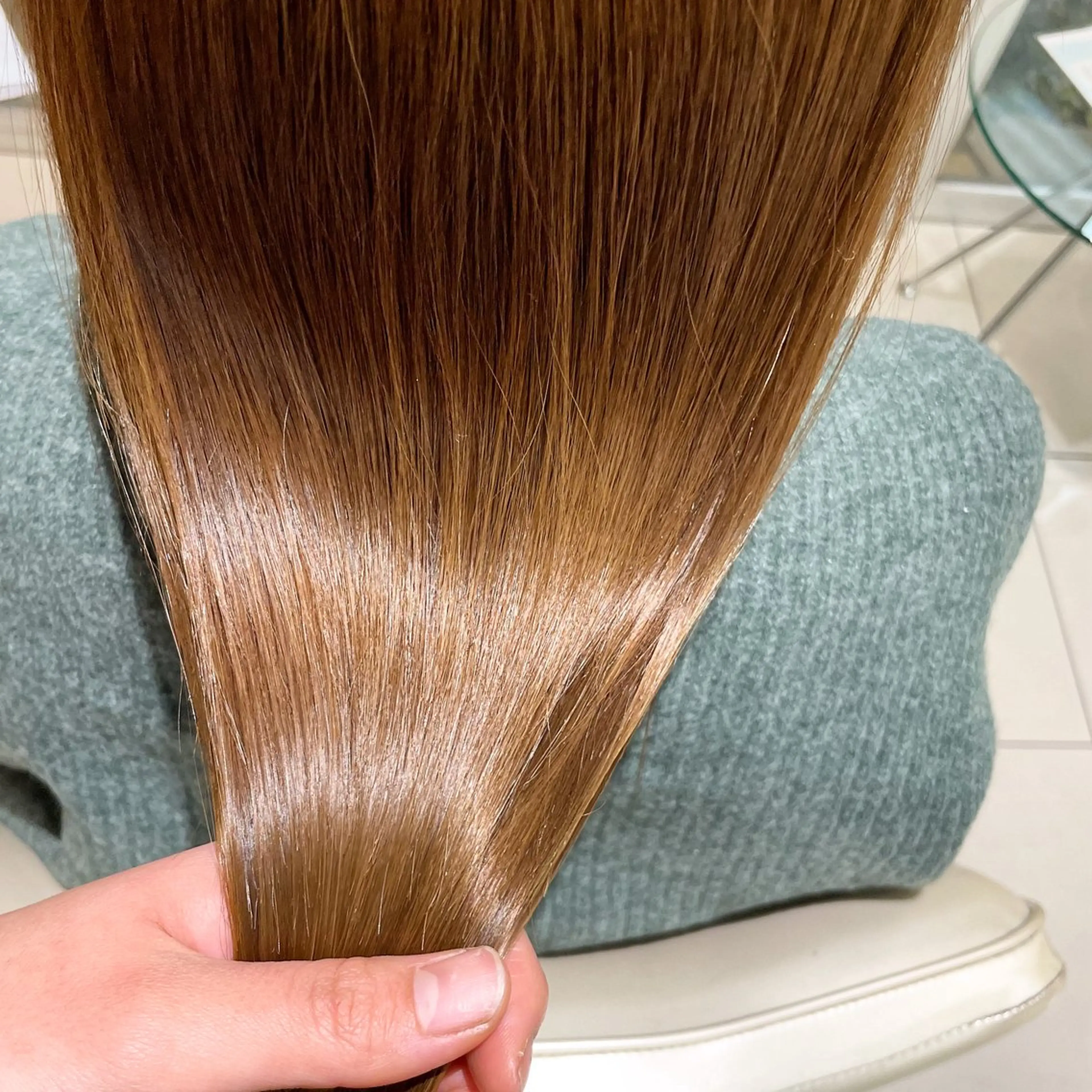 セミロング 髪質改善 トリートメント 艶カラー/縮毛矯正 /𝐒𝐚𝐤𝐢のヘアスタイル