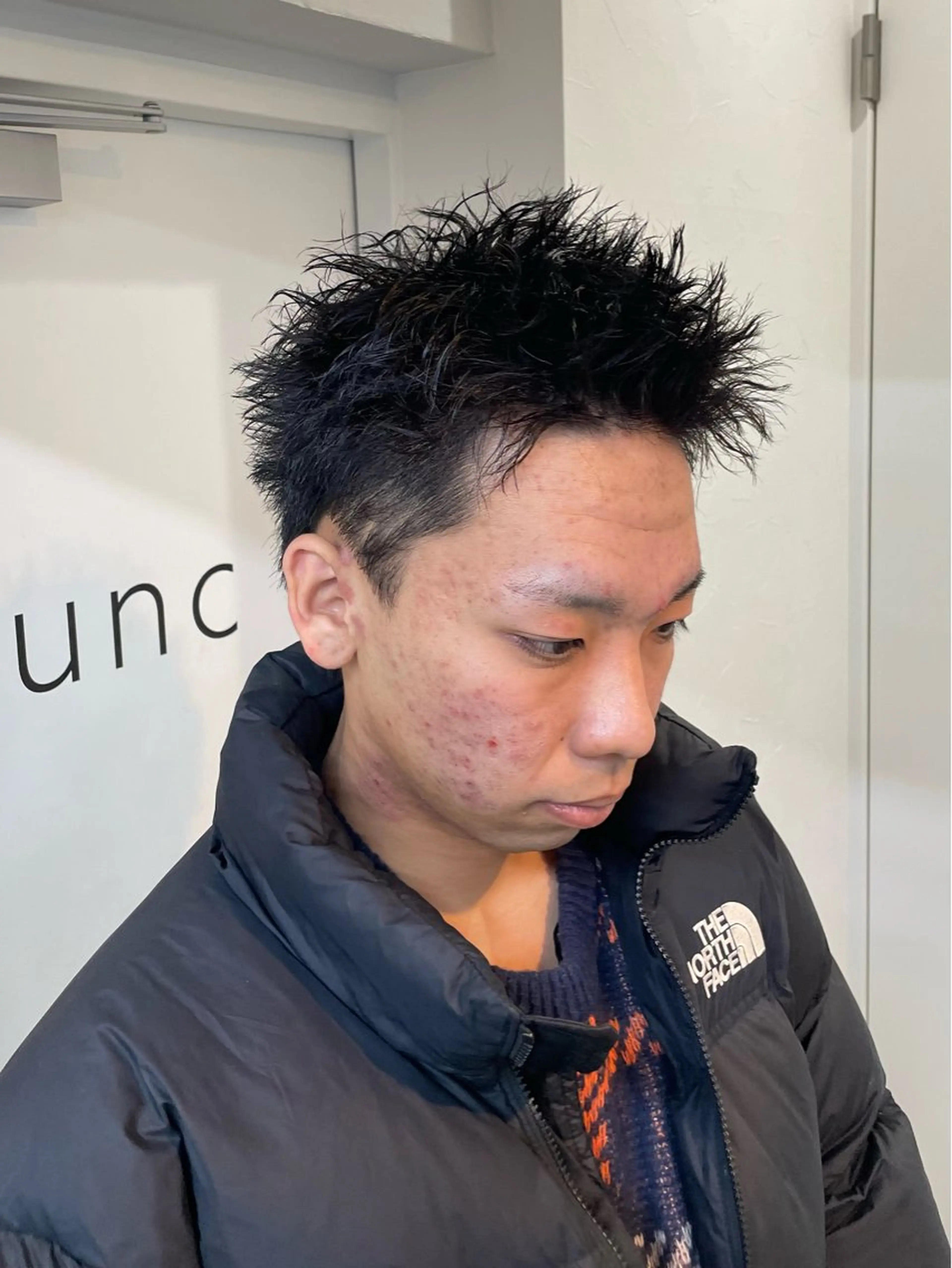 ショート パーマ メンズ スパイキーショート ショートヘア sunc所属・ハイトーン/ブリーチ /ダブルカラーのヘアスタイル