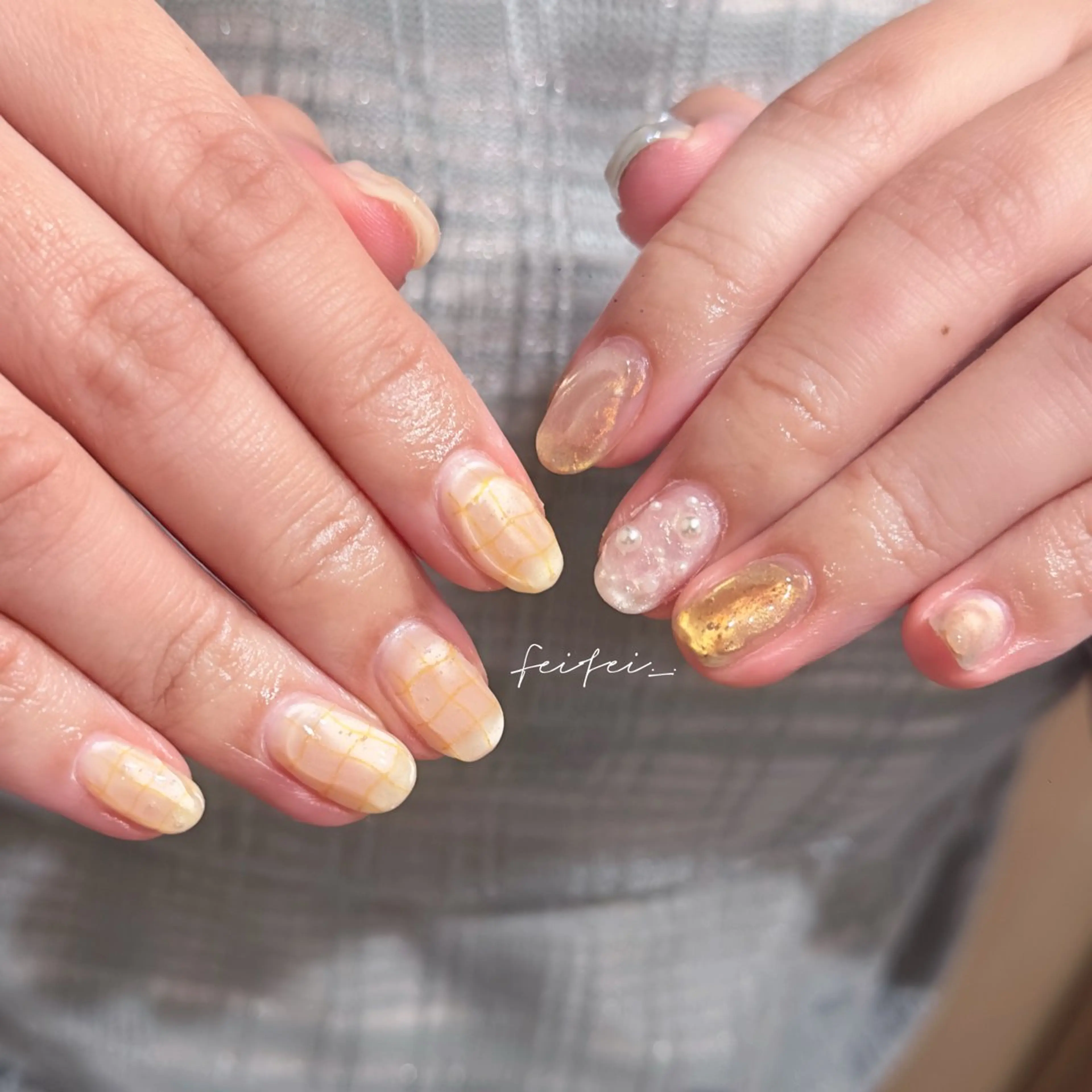 ネイル ハンドネイル 🎀 Hiyubi._.nail 🫧所属・🎀フェイ フェイ🫧💗のネイルデザイン