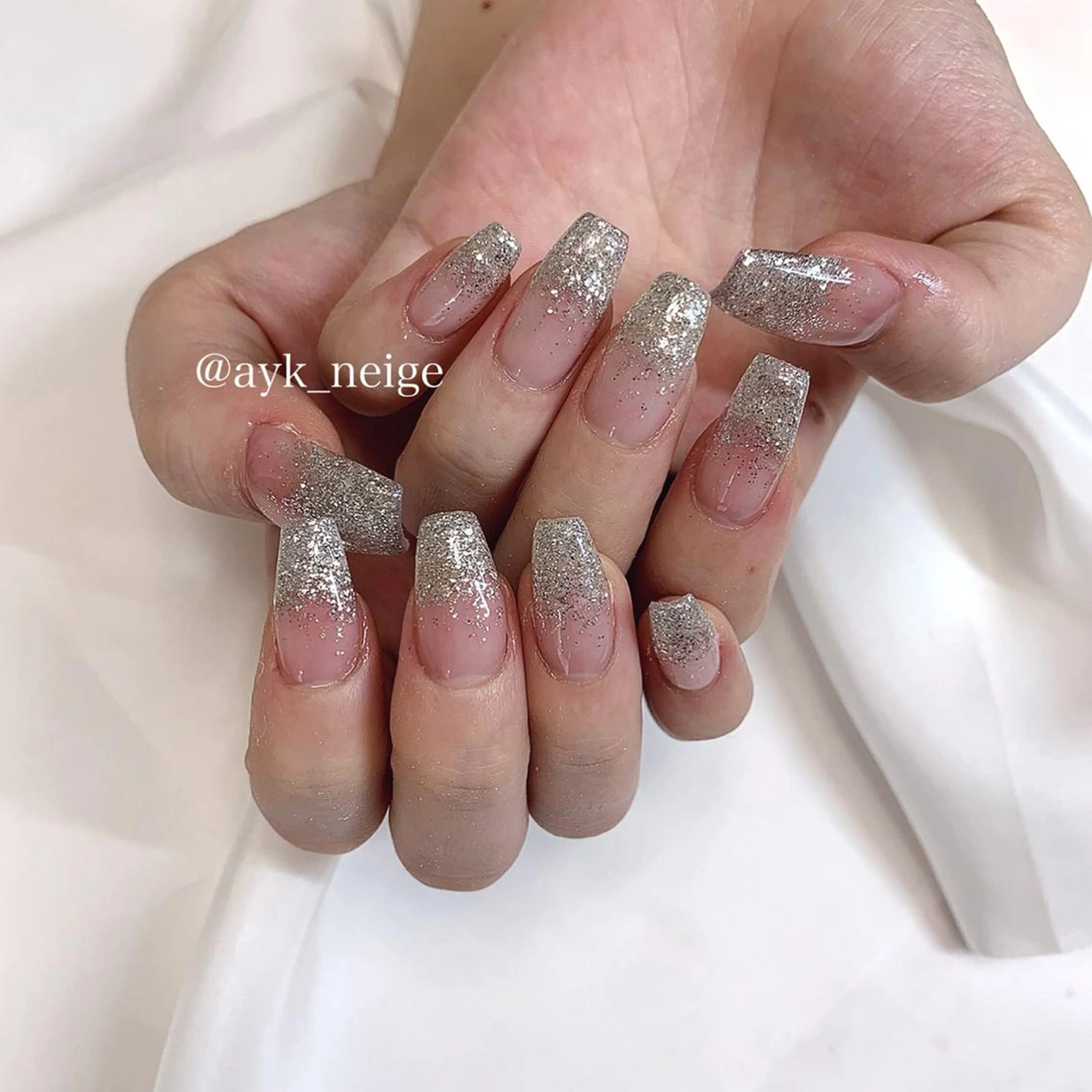 ネイル フットネイル 氷ネイル・うるうるネイル 韓国ネイル マグネットネイル 冬ネイル ハンドネイル n'eige nail所属・大谷 綾香のネイルデザイン