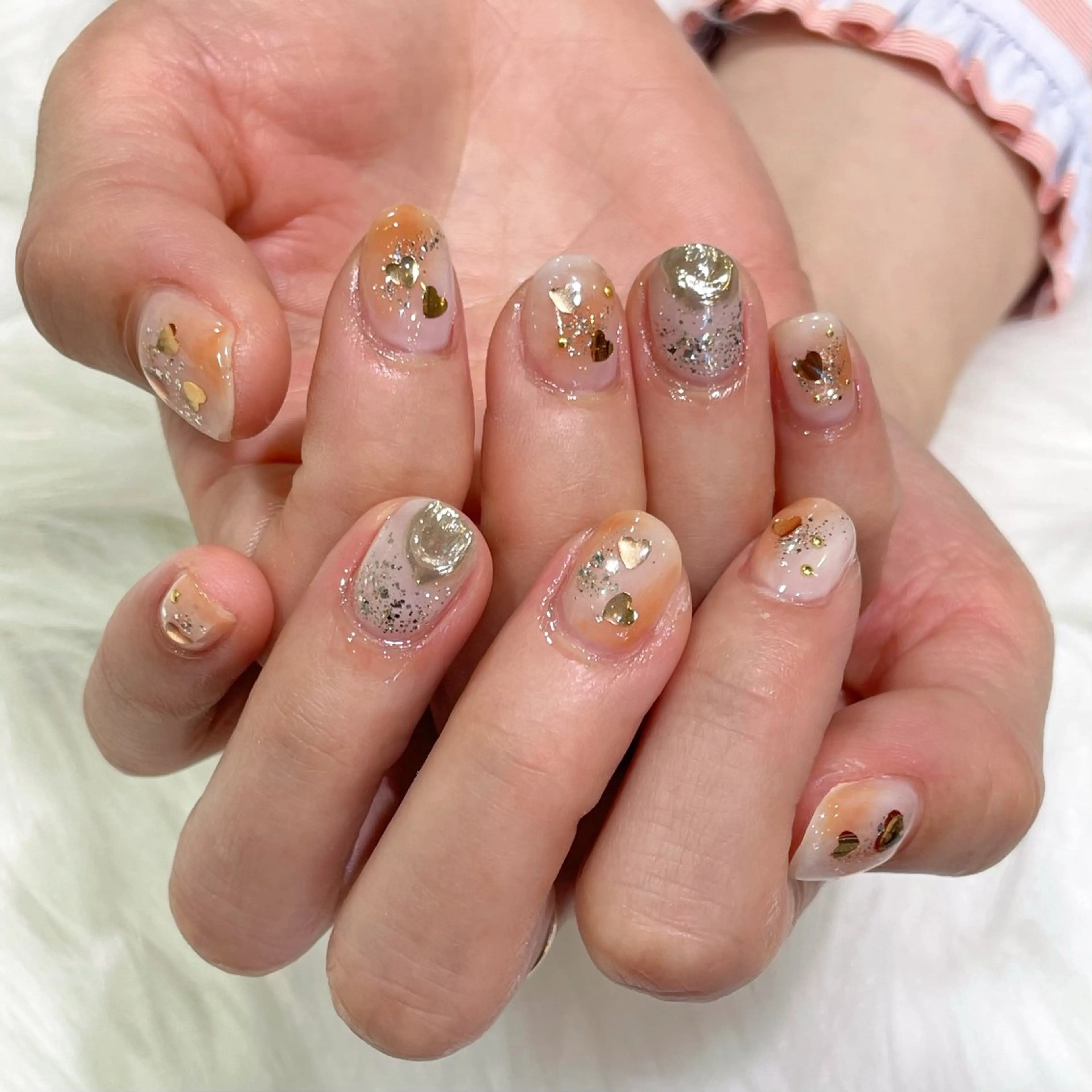 ネイル おそろいネイル ハンドネイル jujur HARUKA🌸のネイルデザイン