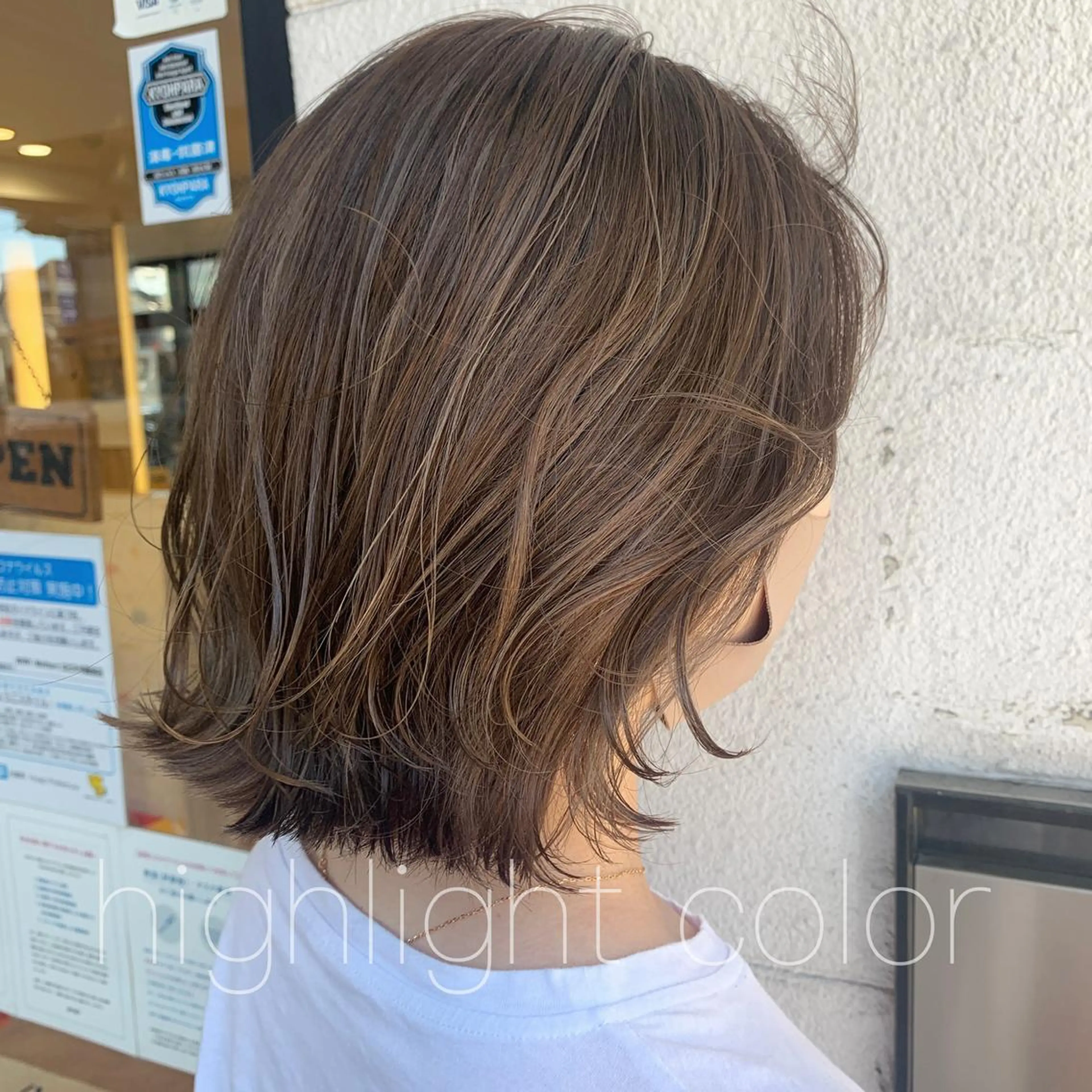 ミディアム 透明感カラー 金村真子のヘアスタイル