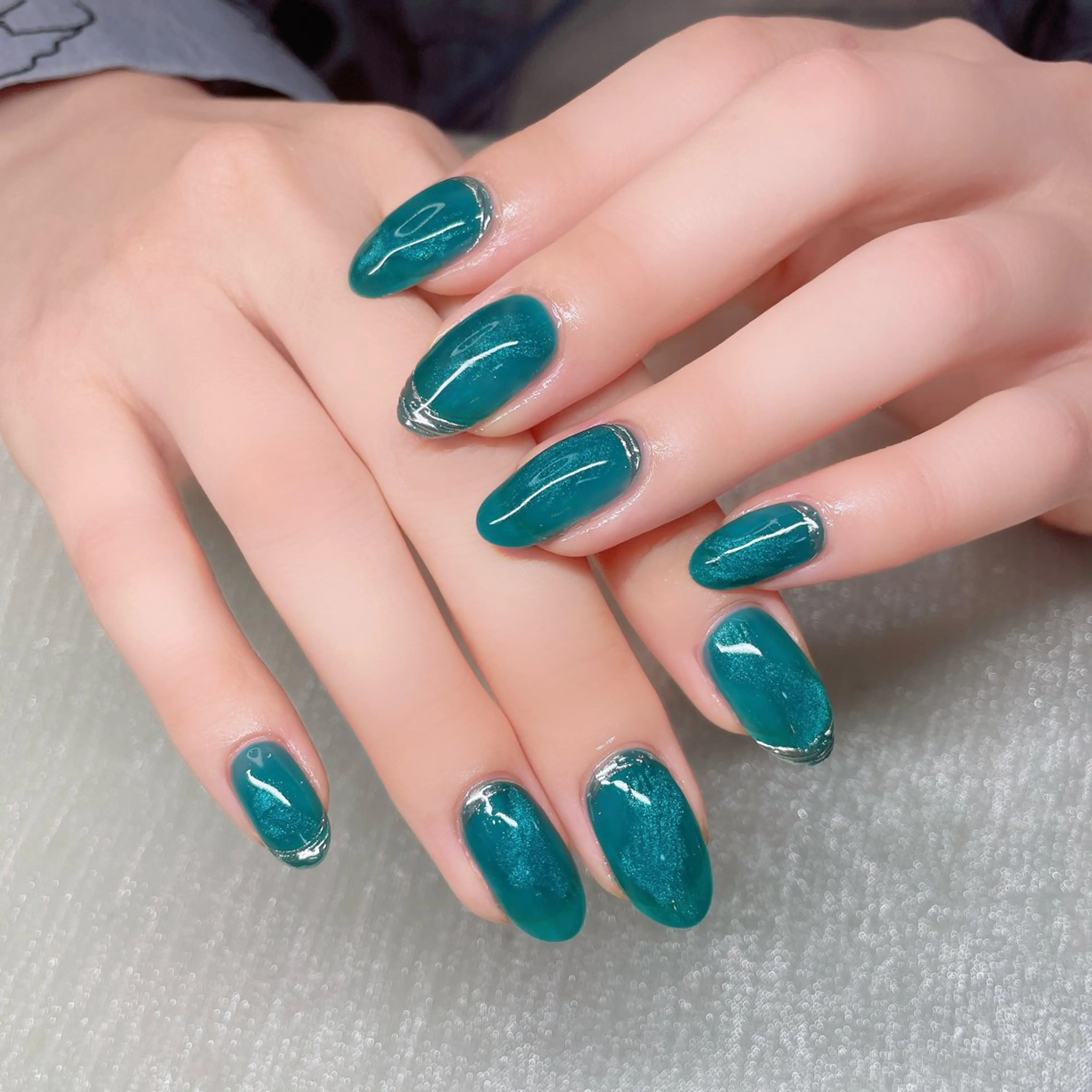 ネイル 長さ出し ミラーネイル ハンドネイル Nailist SUZU所属・Nailist suzuのネイルデザイン