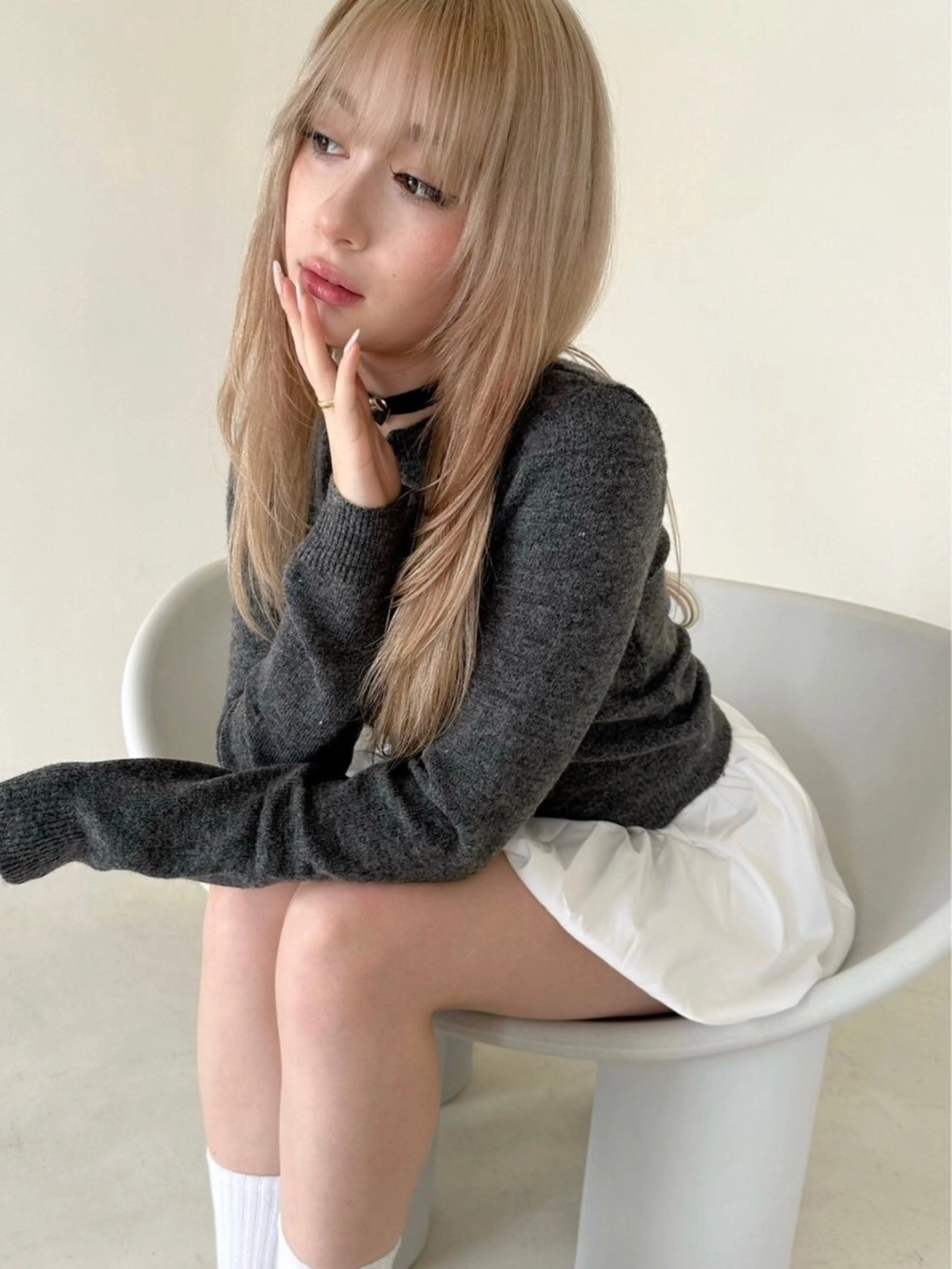 ロング カラー 🎀優姫 🎀  韓国レイヤーのヘアスタイル