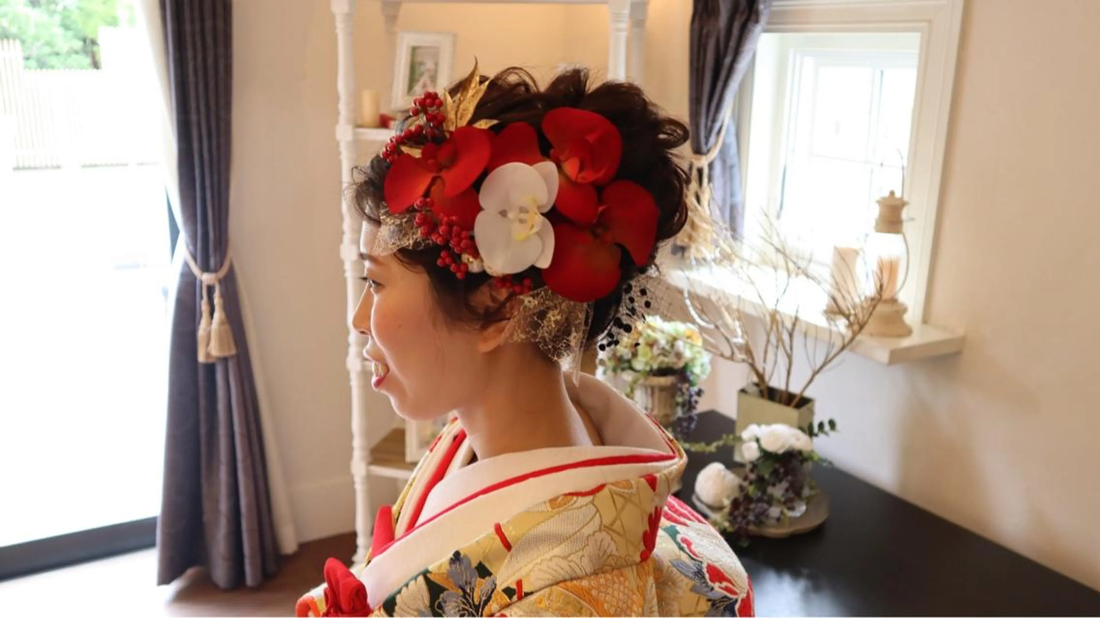 ロング ヘアアレンジ ヘアアンドメイクムタ 新居のヘアスタイル