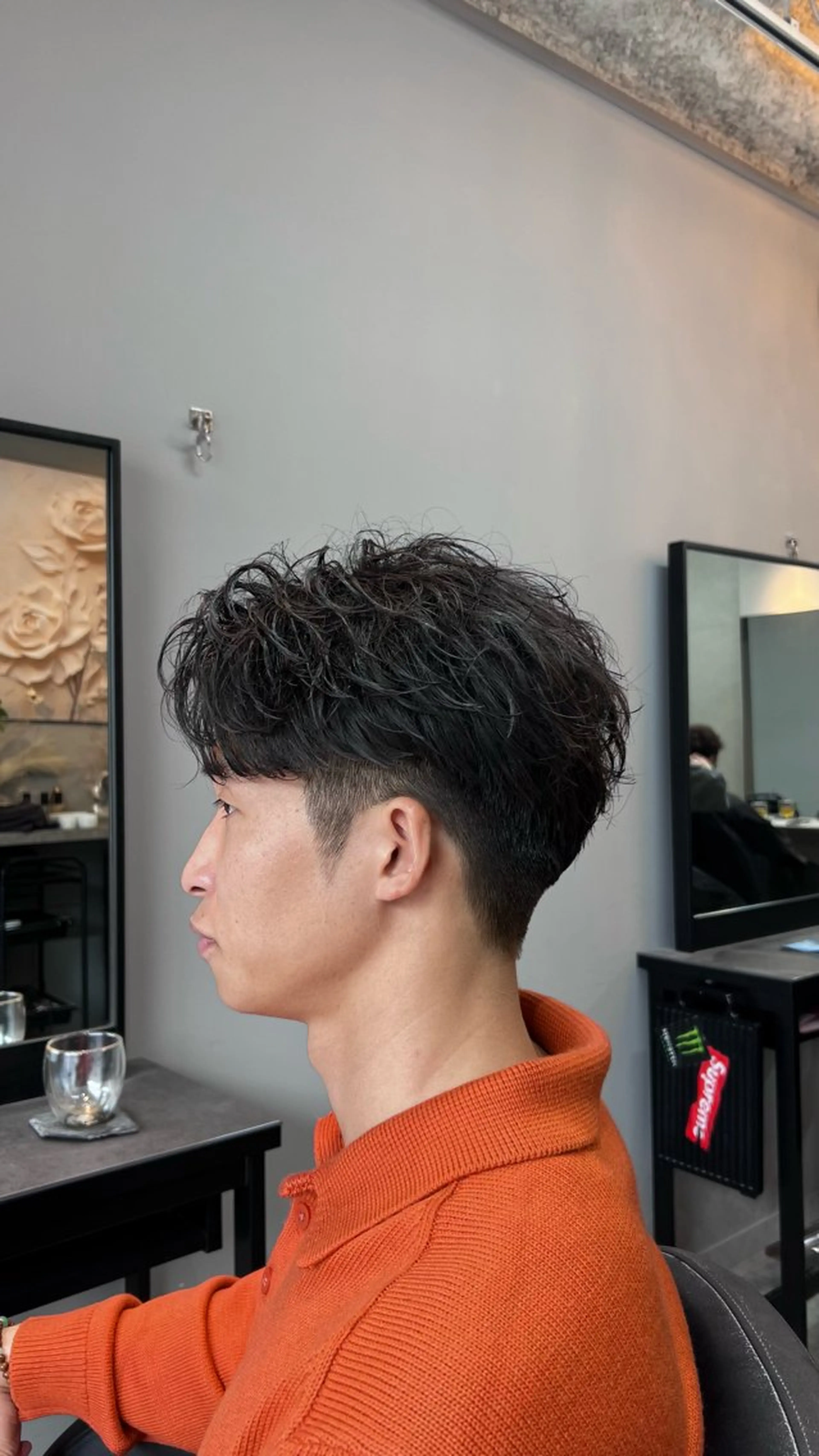 ショート パーマ メンズ フェザーパーマ メンズパーマ ショートヘア カット パーマ Alo所属・💥メンズパーマ /表参道/モント💥のヘアスタイル