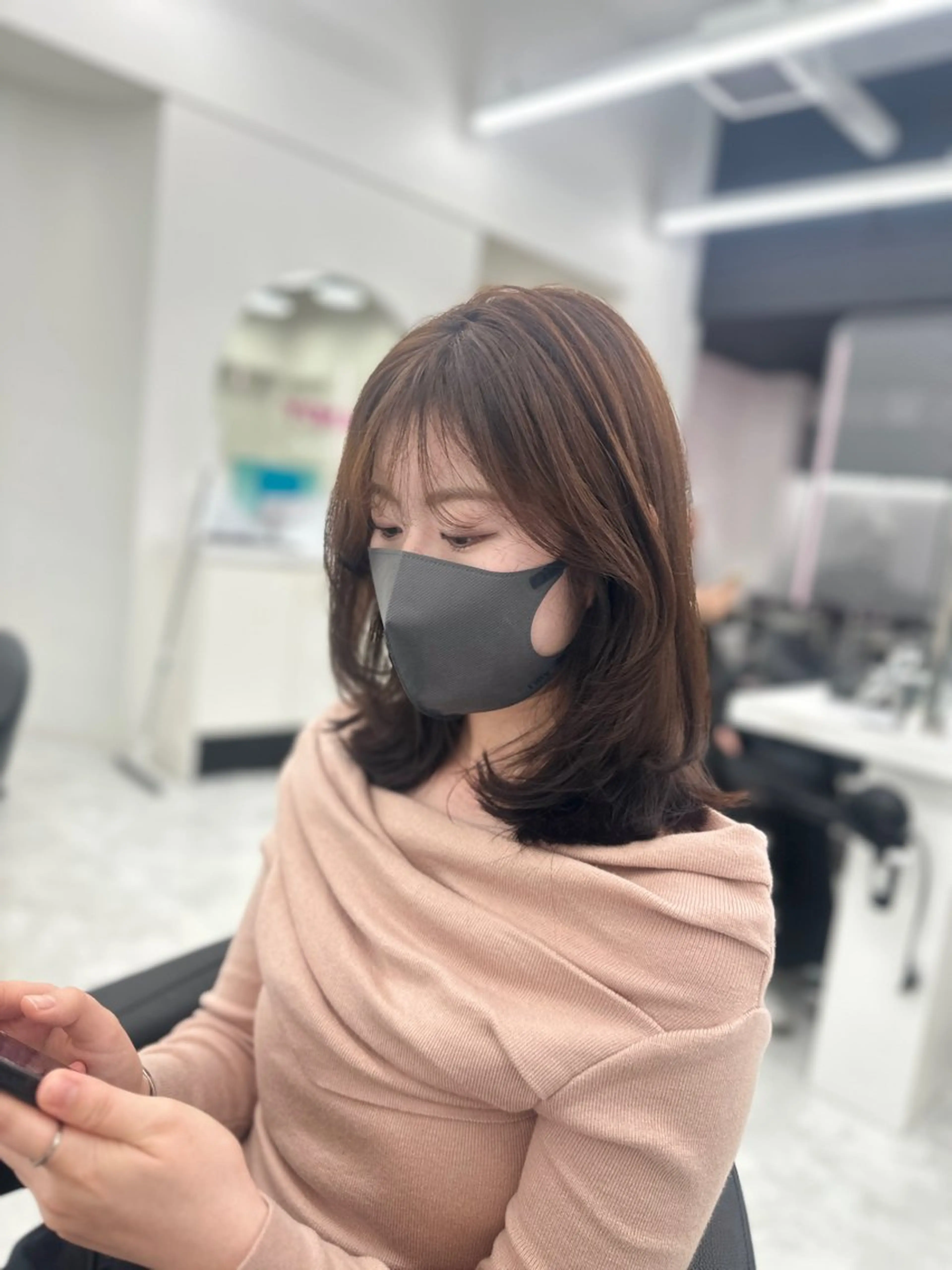 ロング カラー パーマ ヘアアレンジ メンズ キッズ ♥️韓国ヘア レイヤー♥️ゆりのヘアスタイル