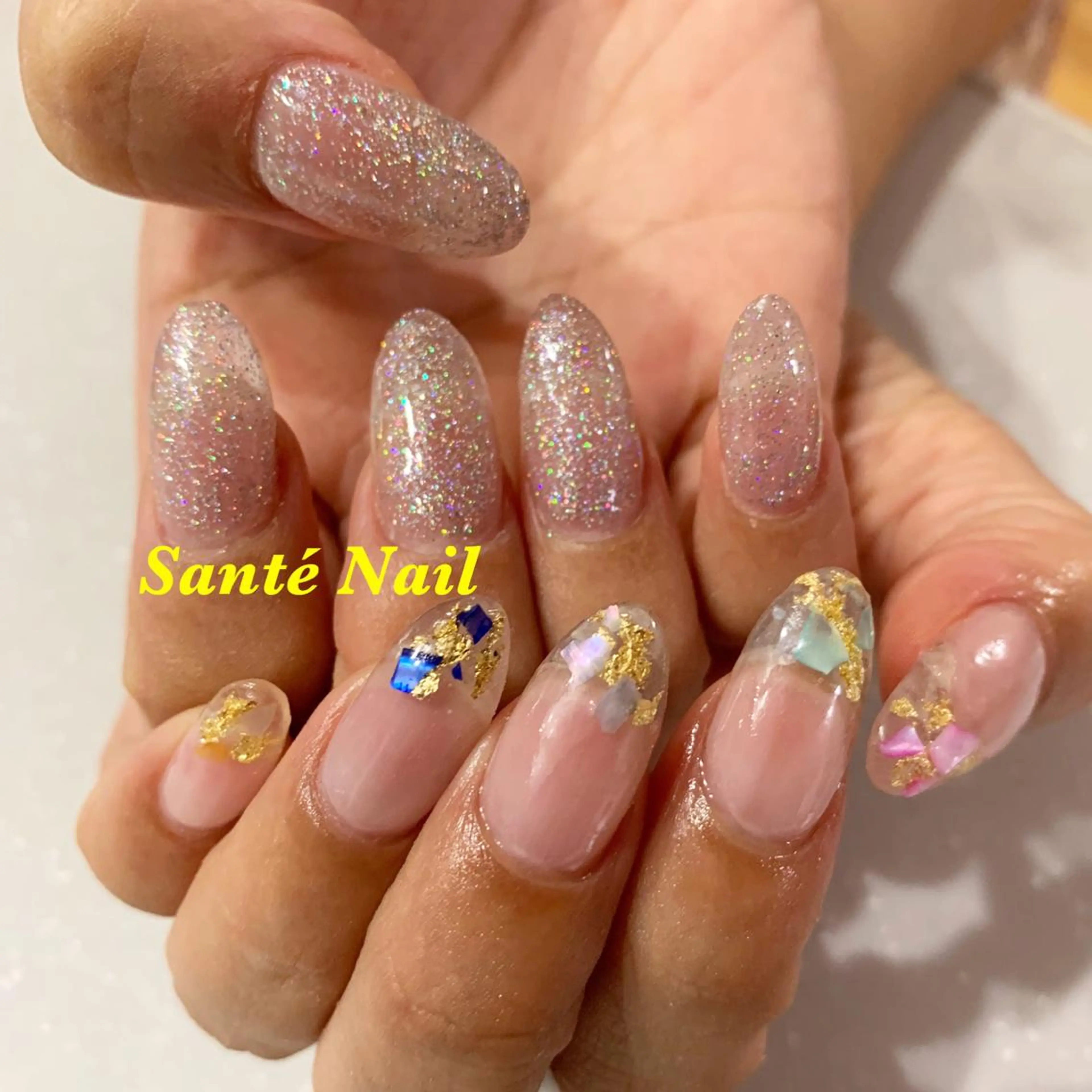 ネイル キラキラネイル ラメ(グリッター) SantéNail SAYAKAのネイルデザイン