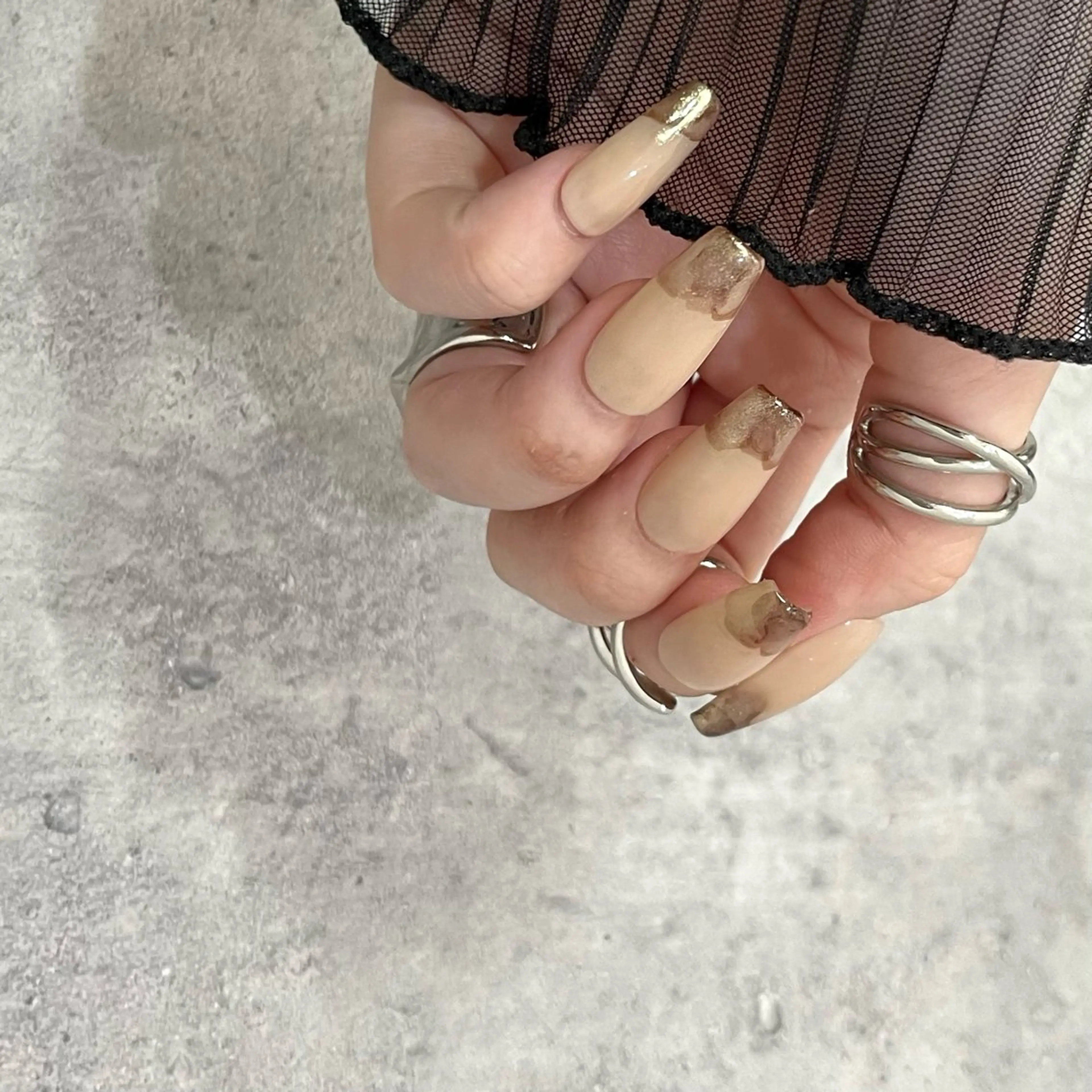 ネイル Ray. ちゅるん系ニュアンスのネイルデザイン