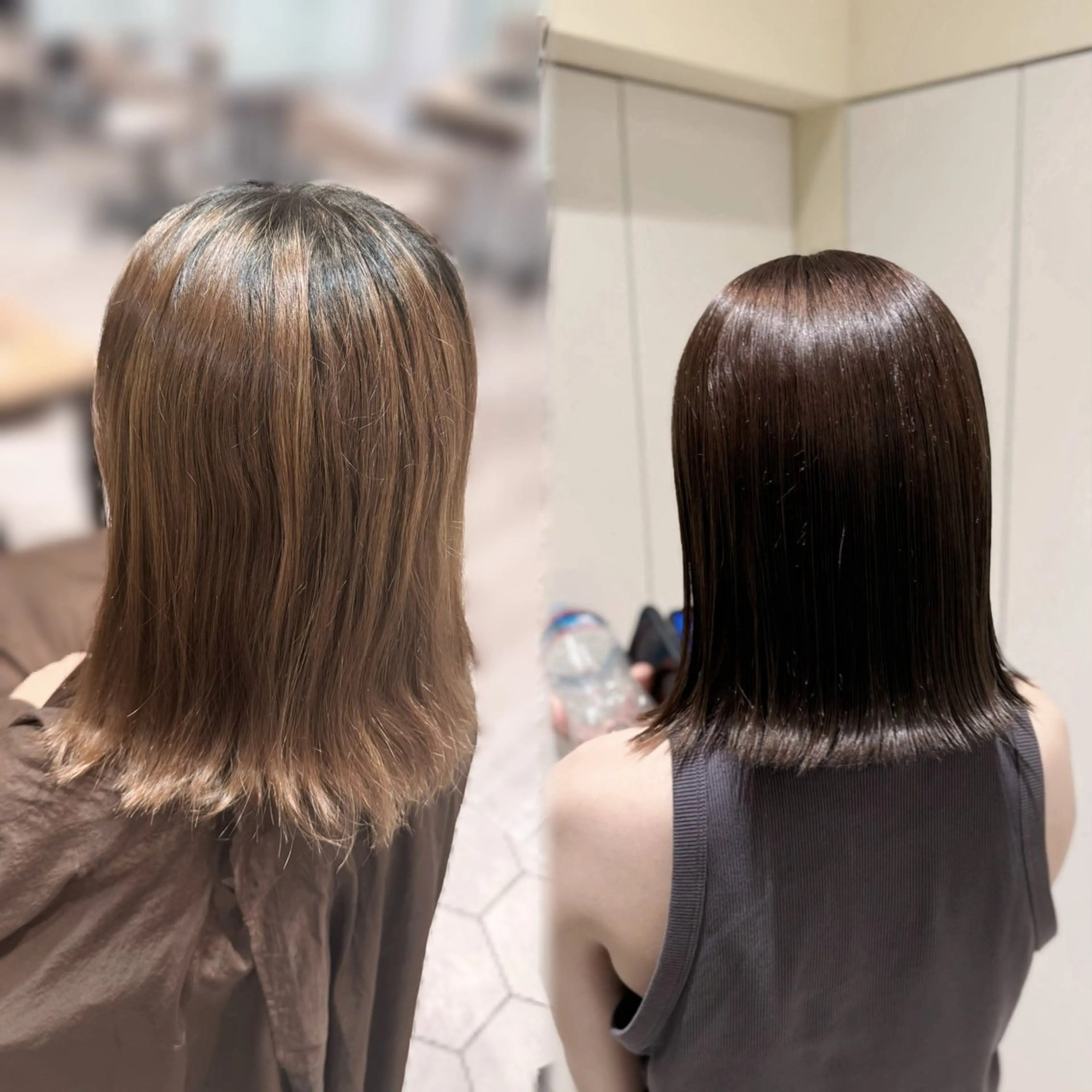 ミディアム カラー ヘアカラー トリートメント 💜小山田 愛美💜のヘアスタイル