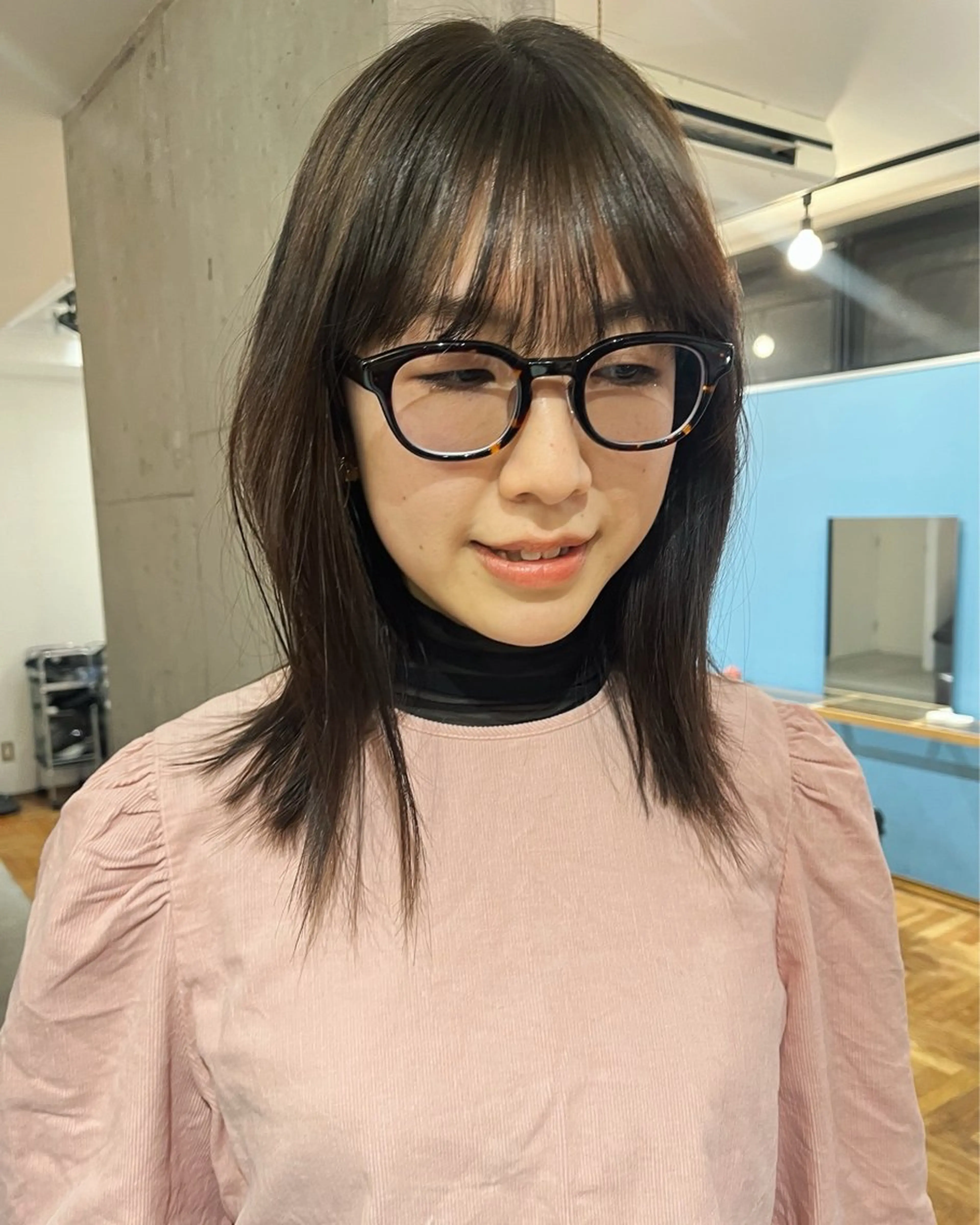 ミディアム カラー 暖色/パーマ 🌼クニトウメイのヘアスタイル