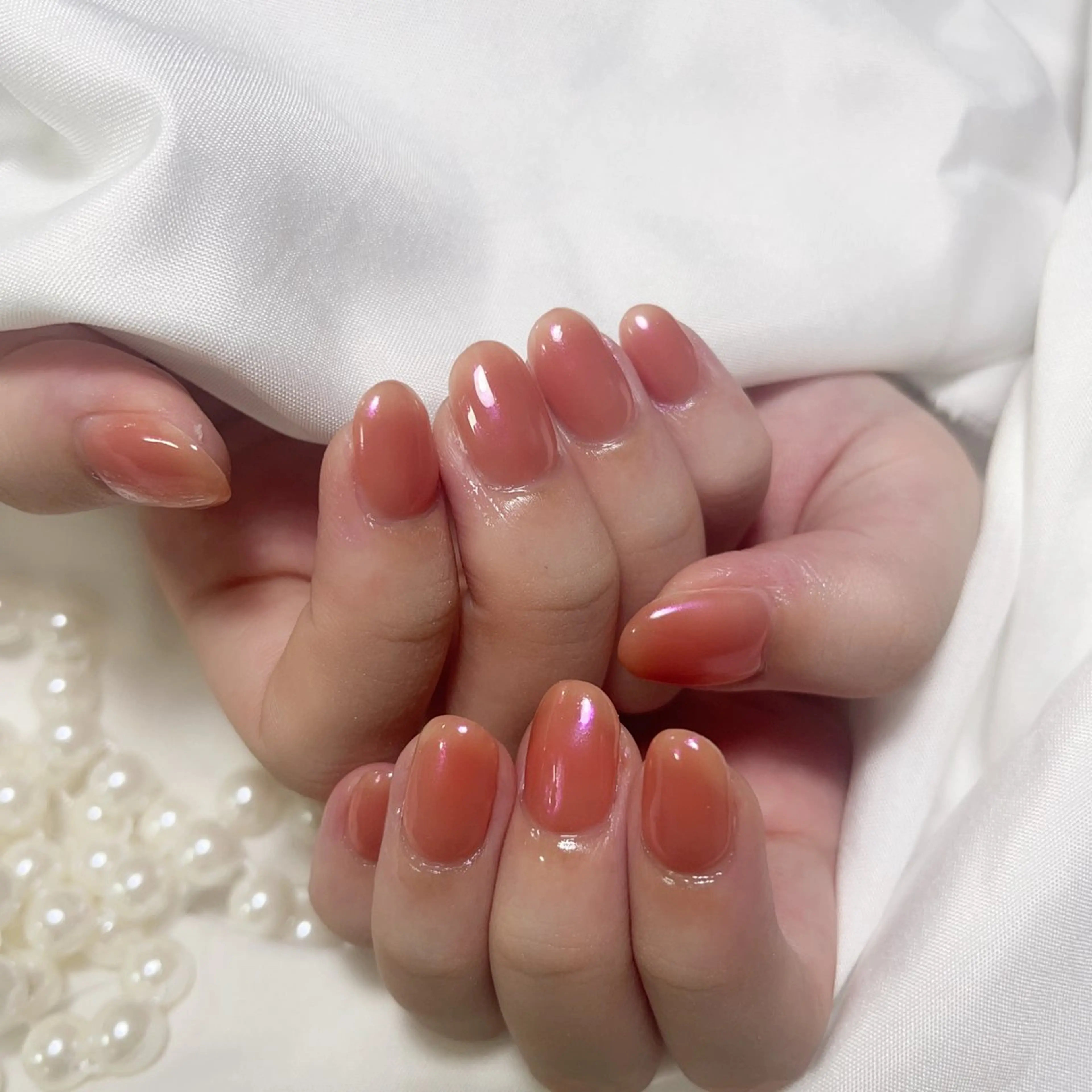 ネイル アートネイル フレンチネイル ジェルネイル グラデーション 韓国ネイル ハンドネイル 💕鈴木ユリ パラジェル/オフ無料のネイルデザイン