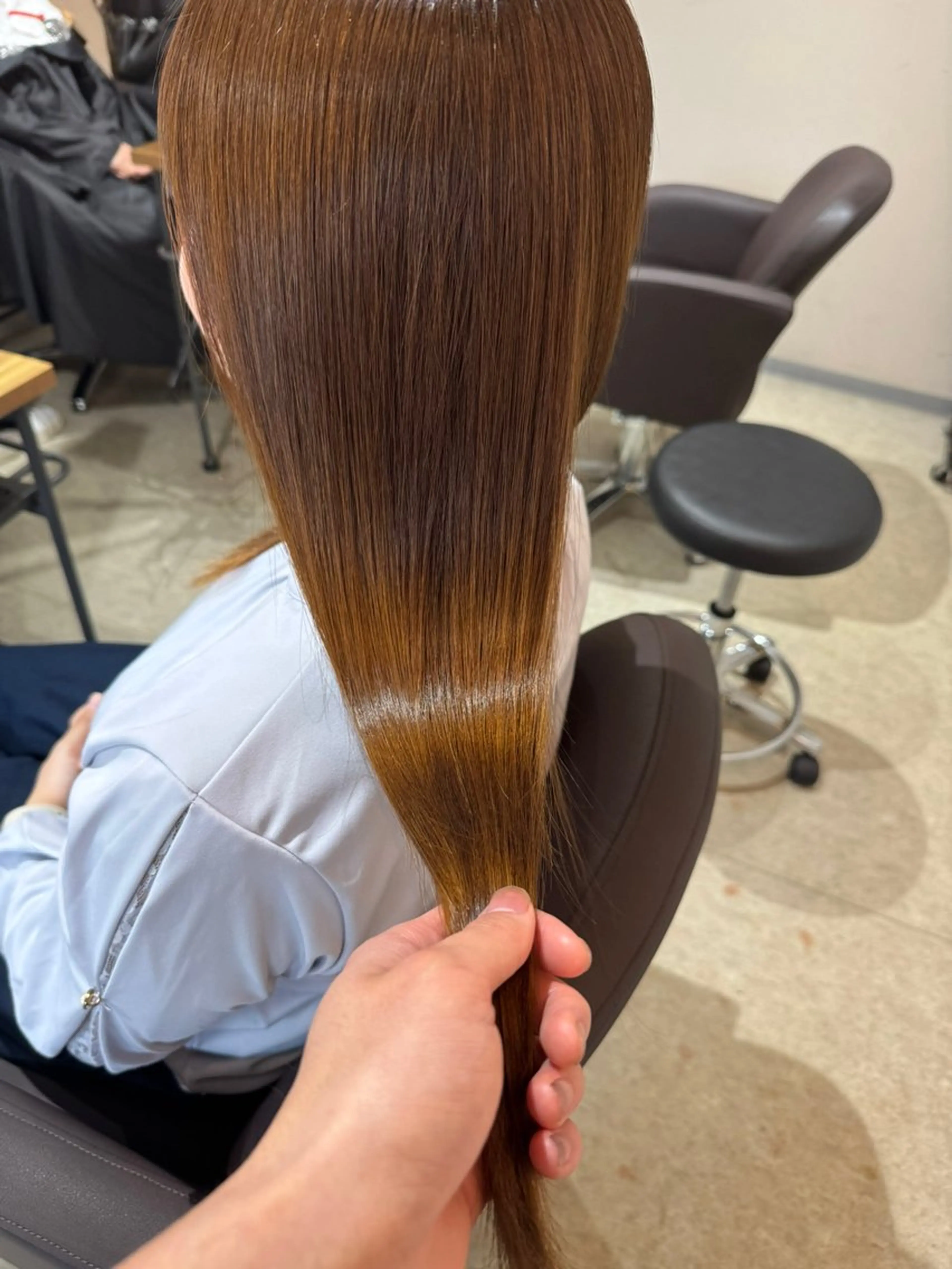 セミロング ボブ 韓国風ヘア レイヤーカット 縮毛矯正 ✨髪質改善美髪矯正✨ ボブ/韓国レイヤー✨のヘアスタイル