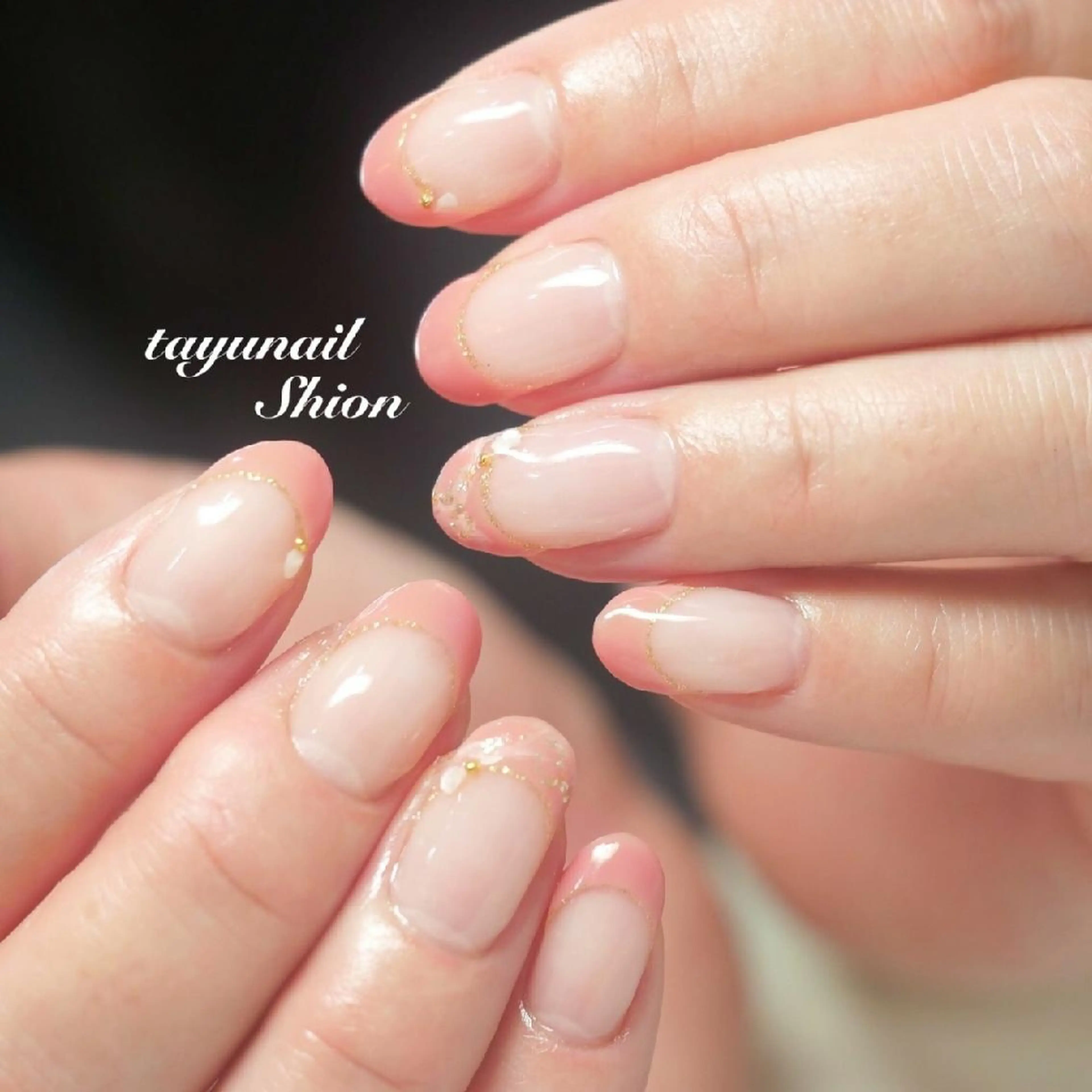 ネイル ブルー クリアネイル フレンチネイル ジェルネイル パラジェル ネイルサロン・ネイルスクール　たゆnail所属・ネイルサロン 【たゆnail】のネイルデザイン