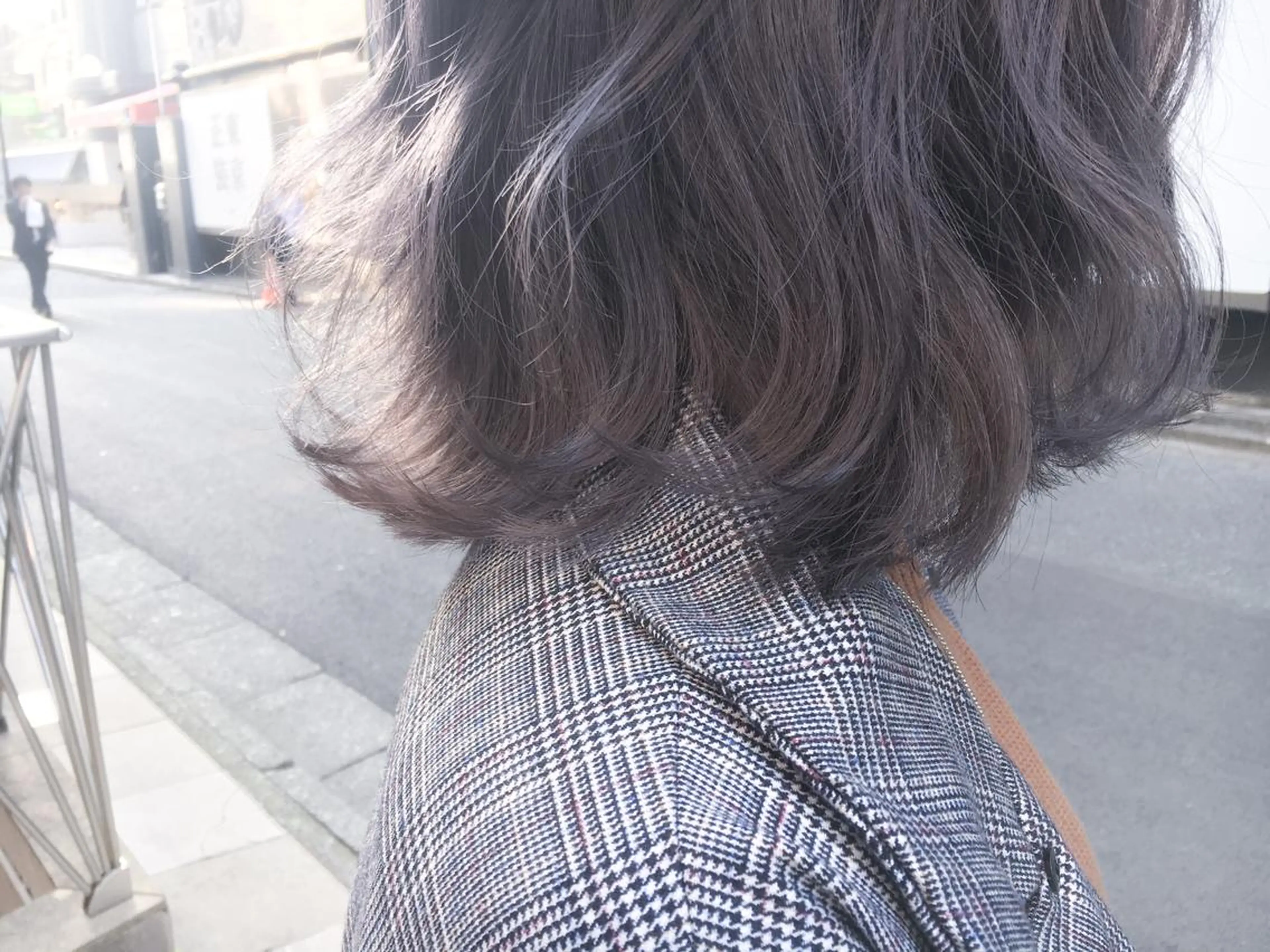 ミディアム カラー ラベンダーカラー ラベンダーグレー 北條 優輝のヘアスタイル