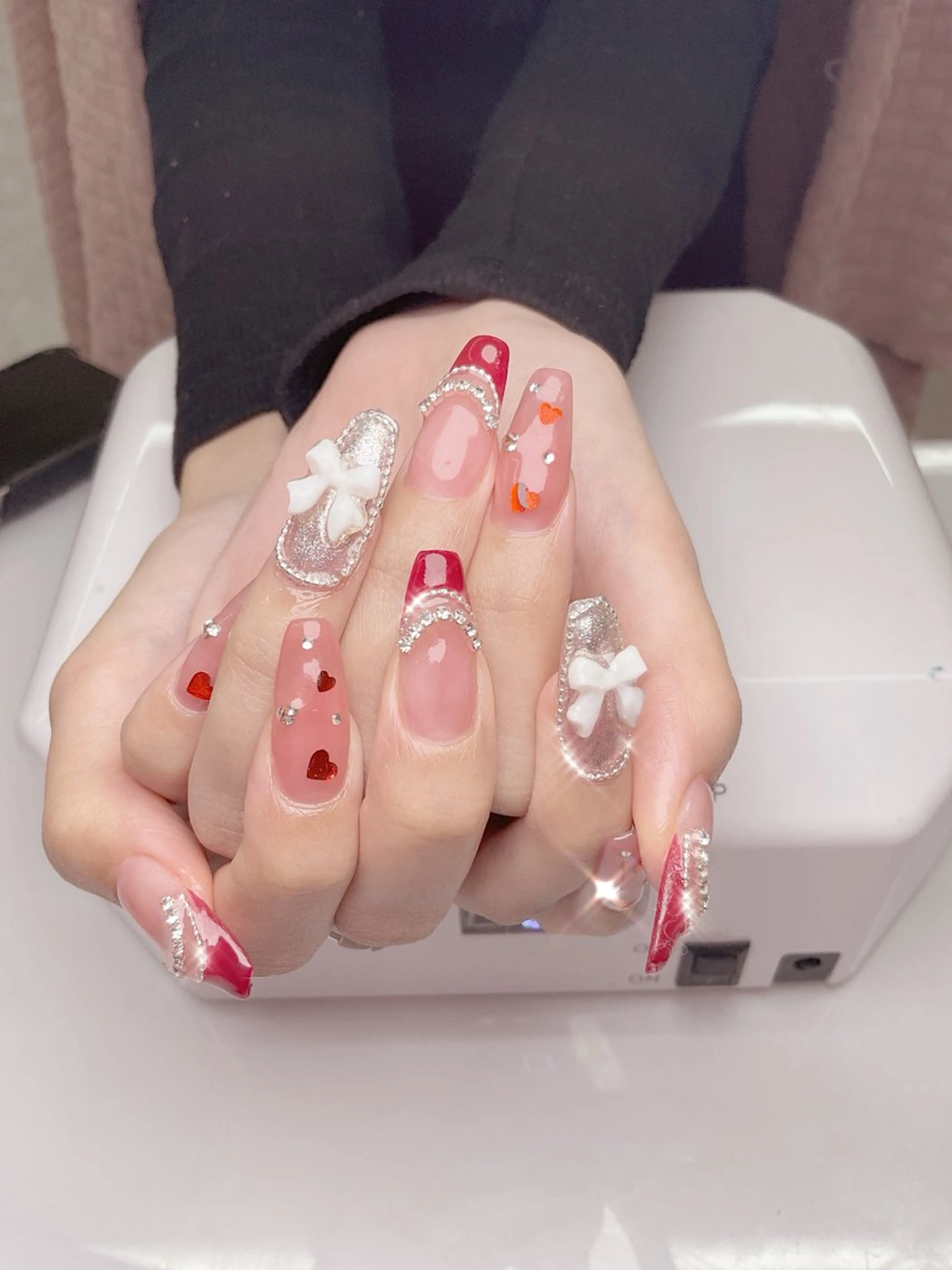 【チップ長さだし】シンプル10本(アートorパーツorシール)￥15980の写真