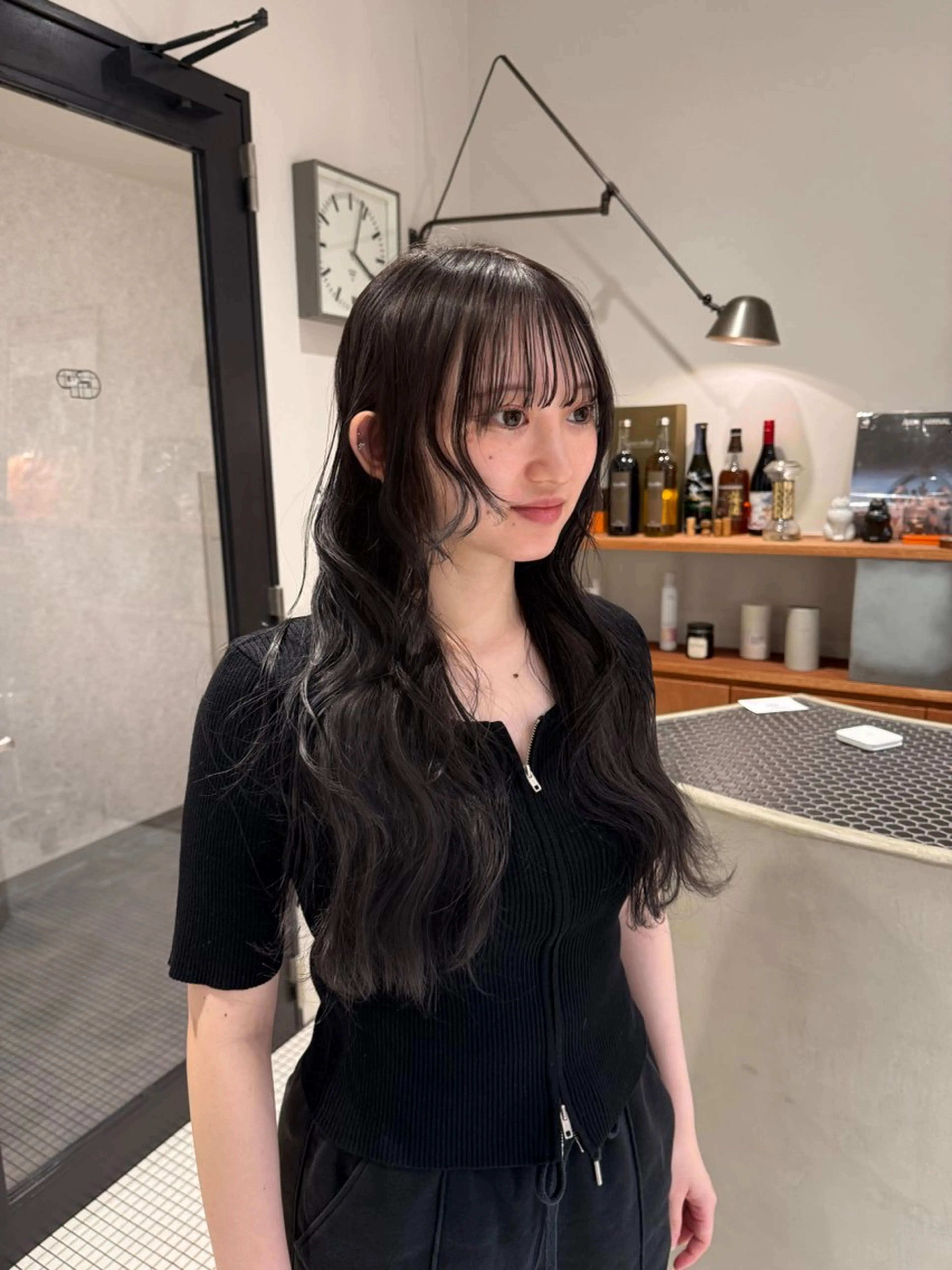 ロング カラー 透明感カラー グレージュ カット ヘアカラー トリートメント コノカ/暖色カラー/ 透明感カラーのヘアスタイル