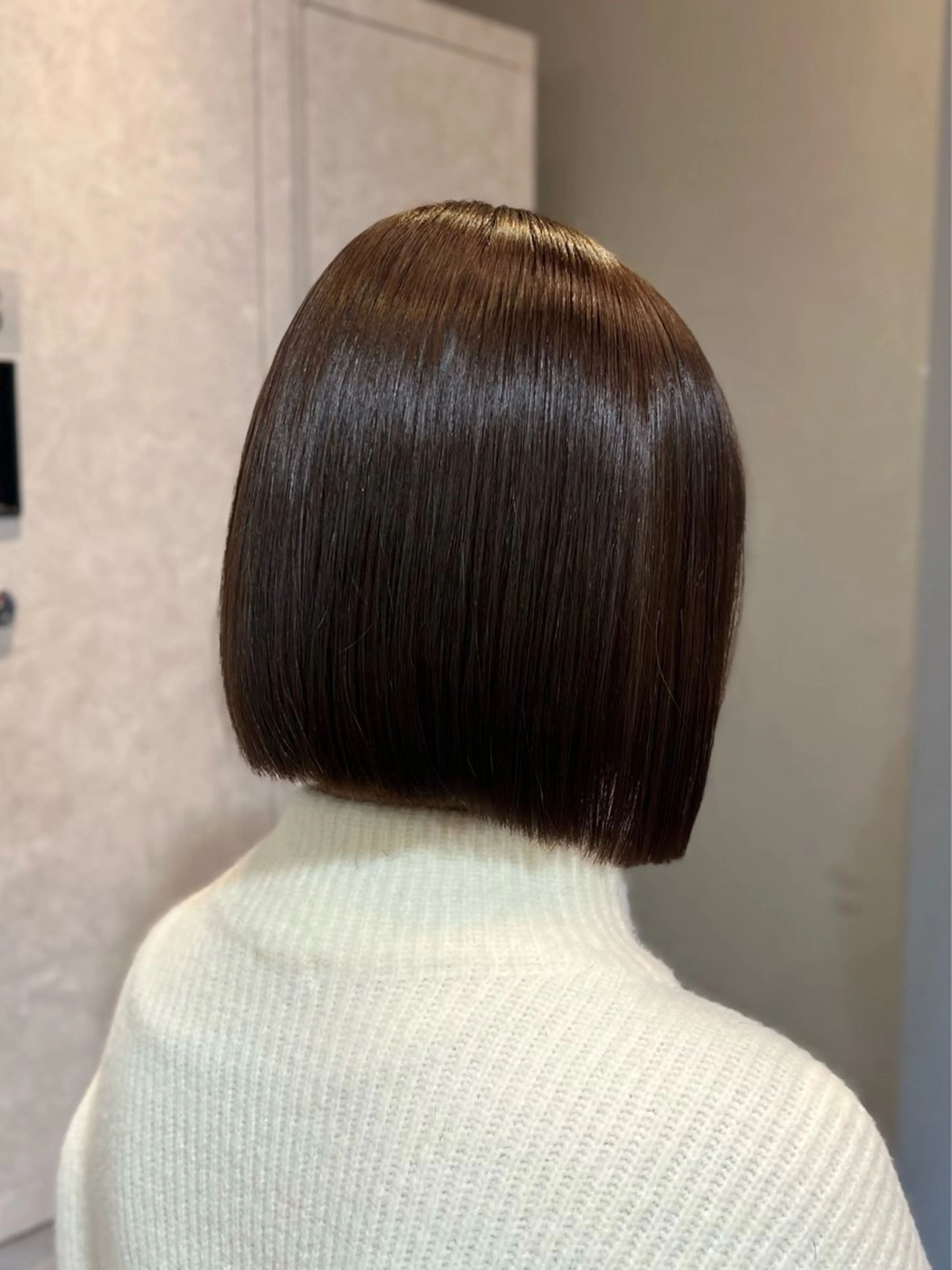 ショート カラー 切りっぱなしボブ ボブ 神戸ボブ✂️ ioe三宮/田 伸佳のヘアスタイル