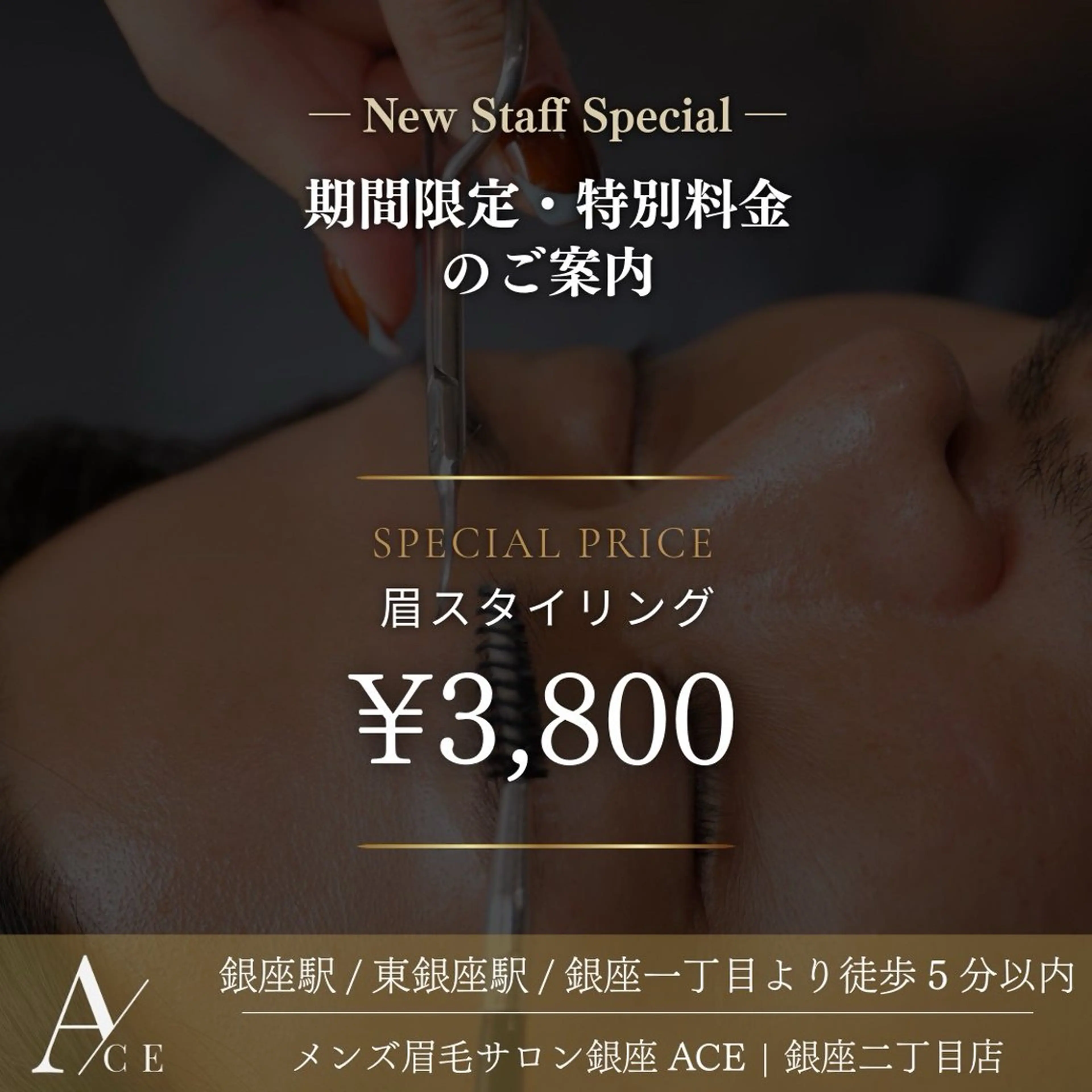 メンズ アイブロウ ワックス脱毛 眉カット その他(アイブロウ) メンズ眉毛サロン銀座ACE所属・銀座メンズ眉毛 Sakurakoの眉毛・アイブロウイメージ