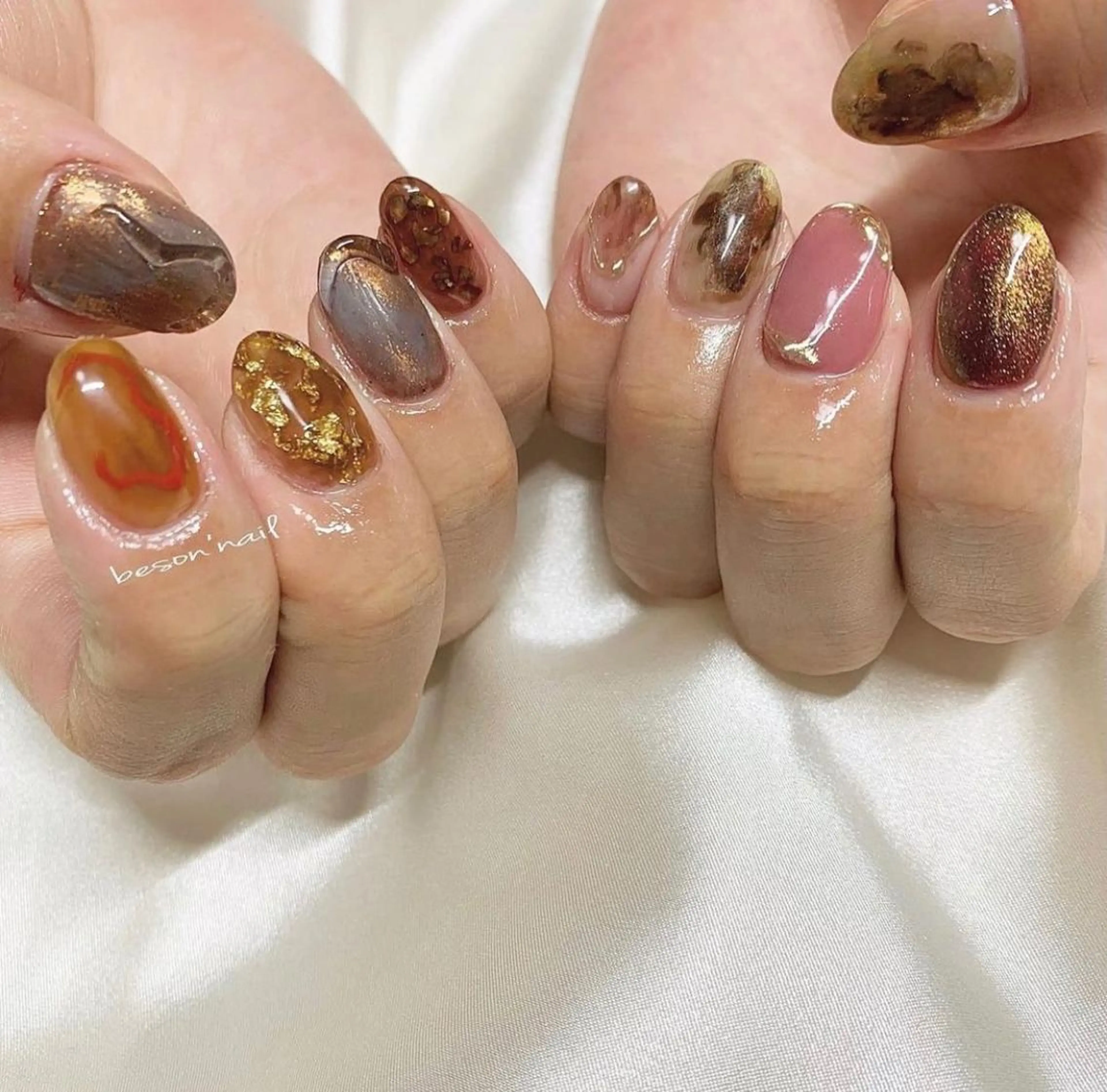 ネイル ニュアンスネイル 𝐅𝐢𝐢【本町/ ネイル】Miho💜のネイルデザイン