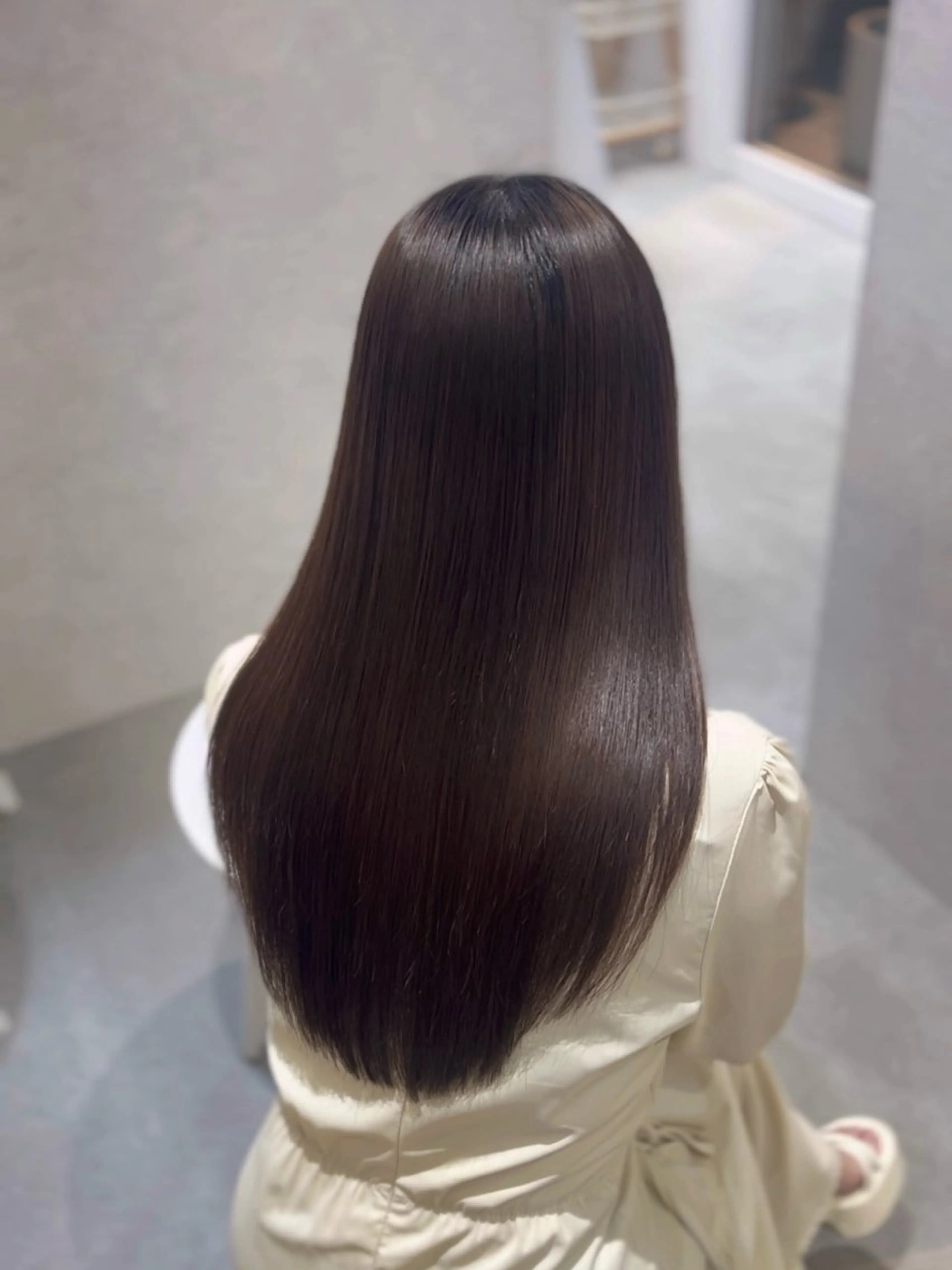 ロング パーマ suzuka/透明感 カラー 美髪縮毛矯正のヘアスタイル