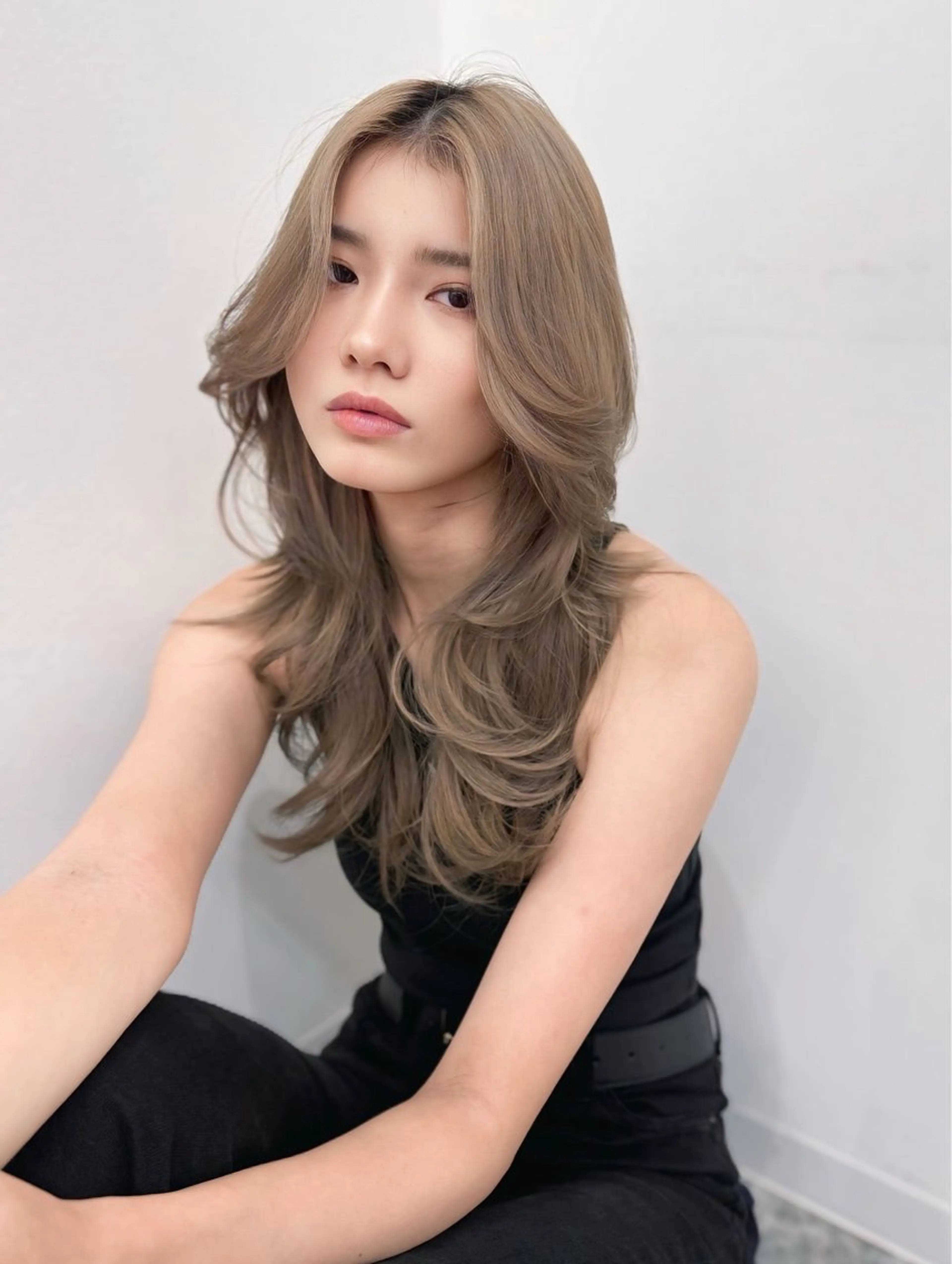 ロング カット ヘアカラー トリートメント 京都レイヤーカット/ 縮毛矯正/羽柴りくのヘアスタイル