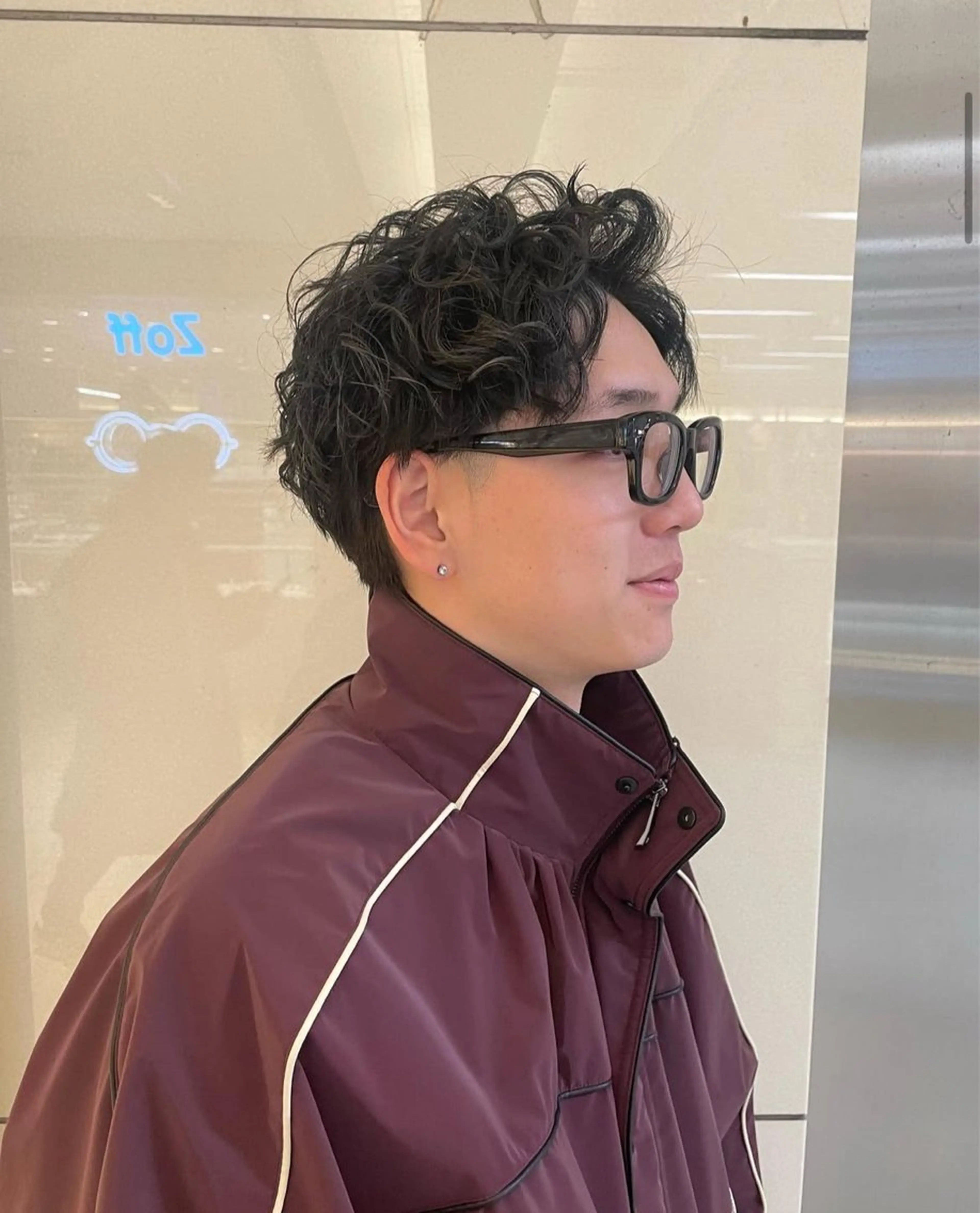 メンズ マッシュ メンズパーマ カット 🦋ハイトーン🦋 石山 希理🦋のヘアスタイル