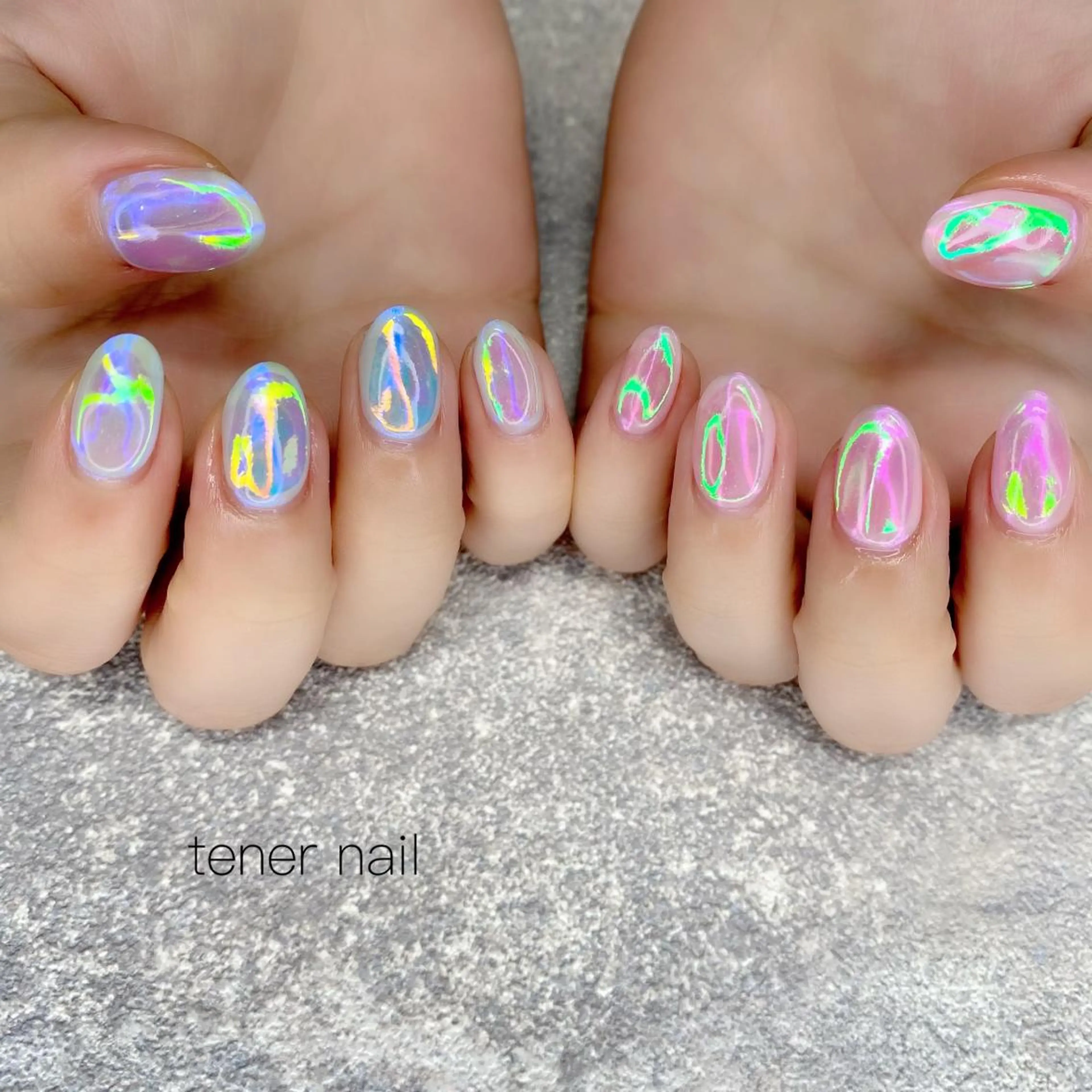 ネイル 氷ネイル・うるうるネイル tener  nail  テネルネイル所属・テネルネイル tener nailのネイルデザイン