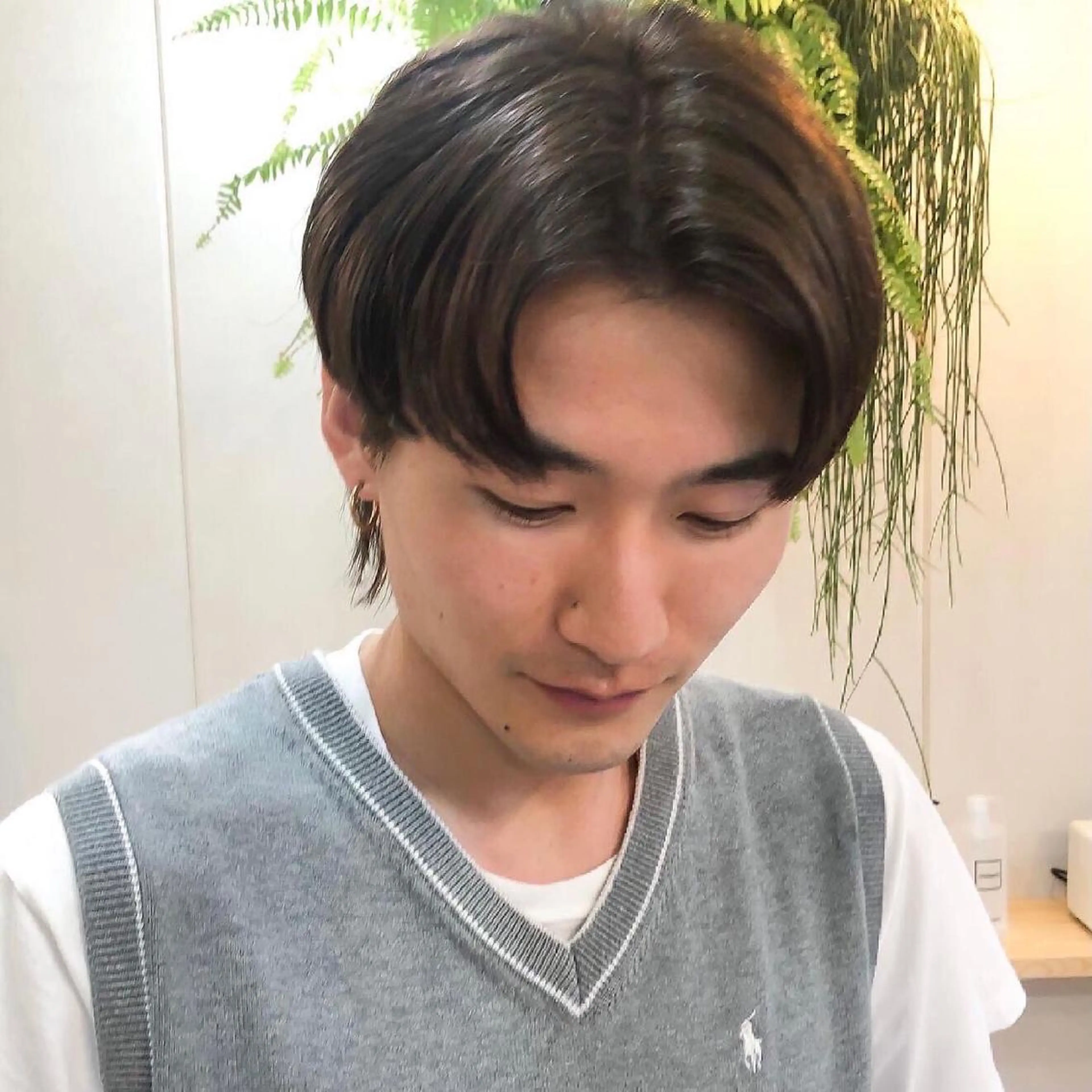 ショート メンズ センターパート エトウリクシ パーマ美容師のヘアスタイル