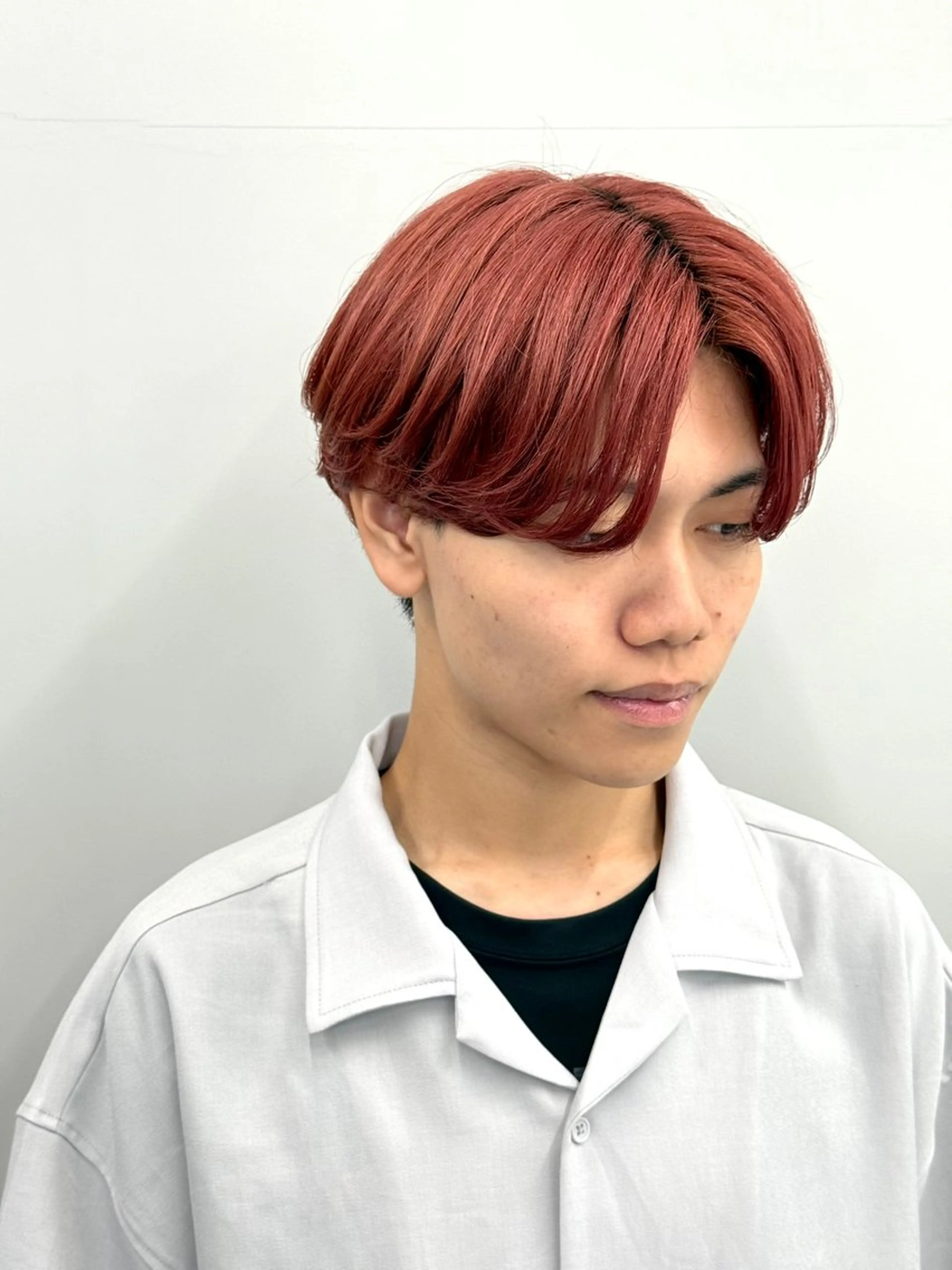 ショート カラー メンズ メンズブリーチ ブリーチ レッドカラー 坂本響 メンズカット/パーマのヘアスタイル