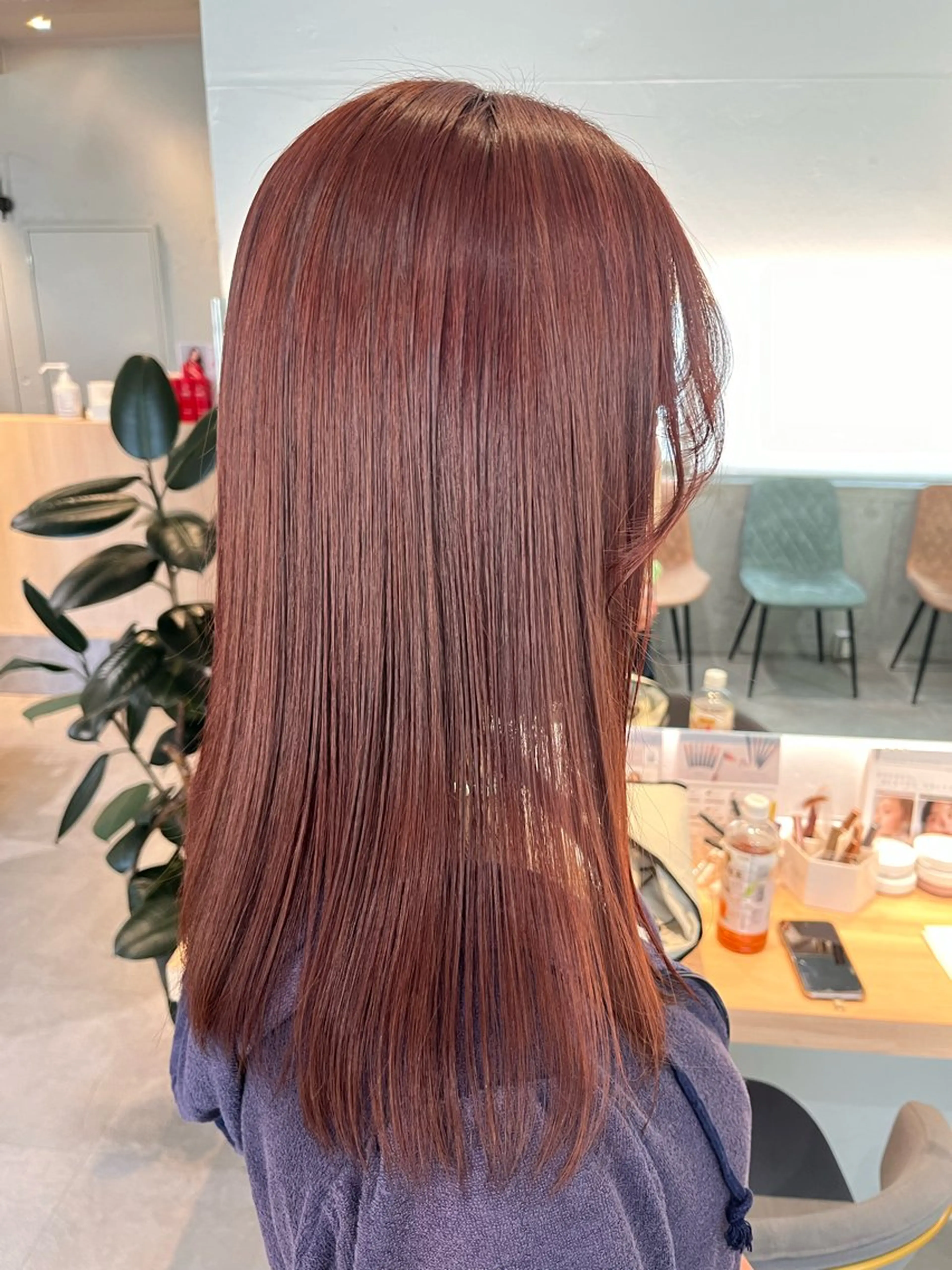 ミディアム カラー ブリーチ ブラウンカラー ケアブリーチ ダブルカラー ハイトーンカラー オタク美容師🛍/ 酸性ストレート/艶髪のヘアスタイル