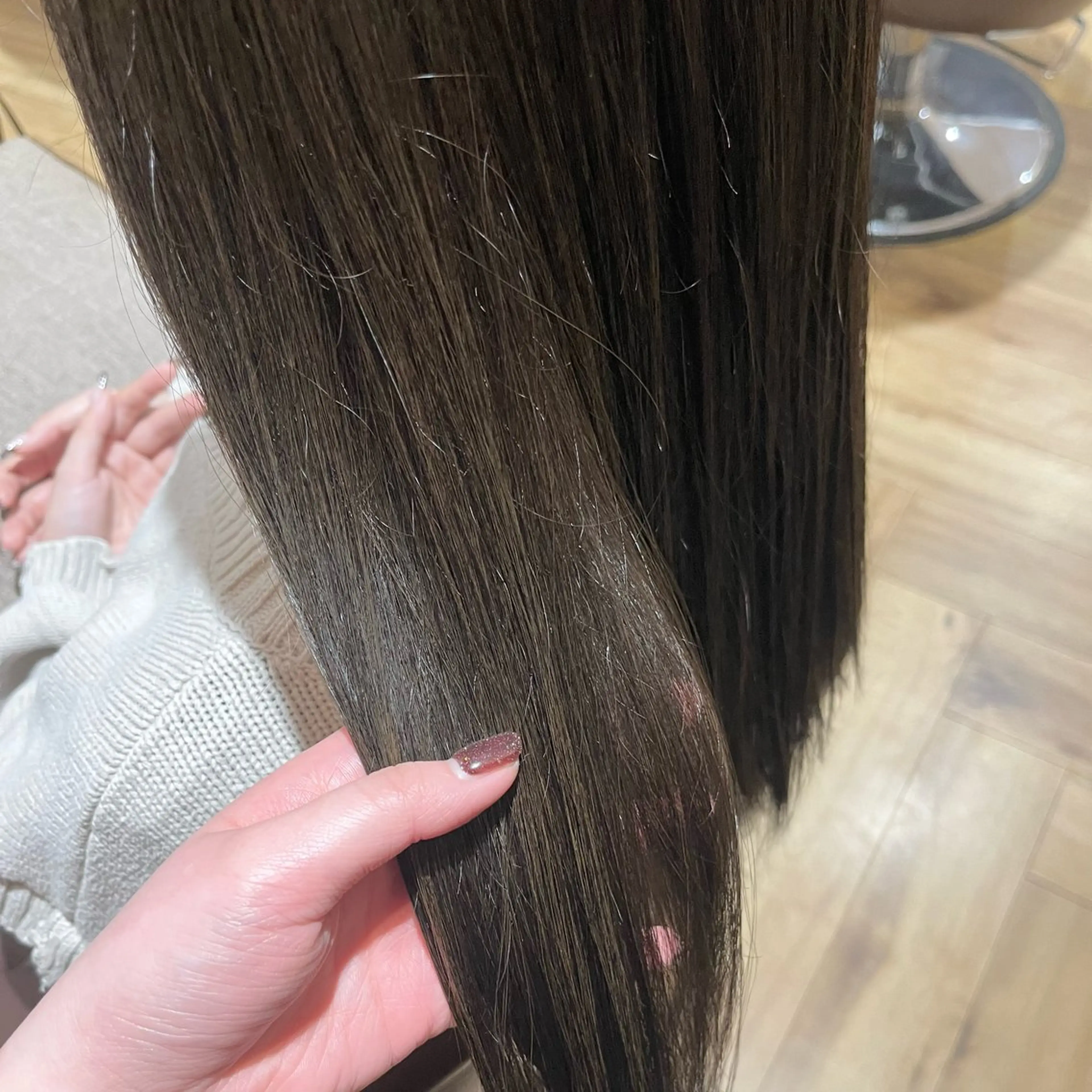 ロング カラー アッシュ ブラウンカラー トリートメント bianco produce by L’Aube所属・⠀ NONOKAのヘアスタイル