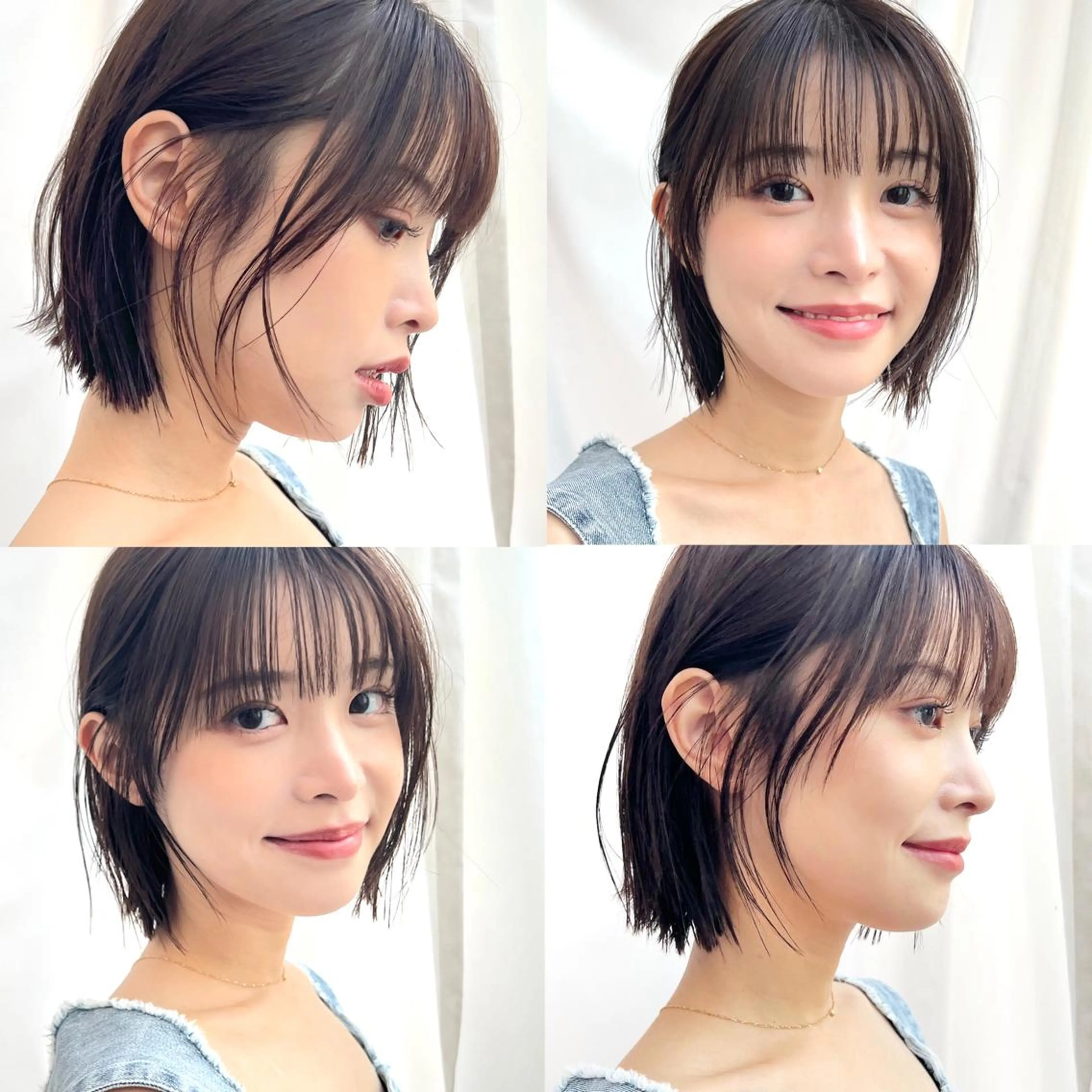 ショート カラー グレージュ ボブ カット ヘアカラー トリートメント レイヤー専門家 ダブルカラー修のヘアスタイル