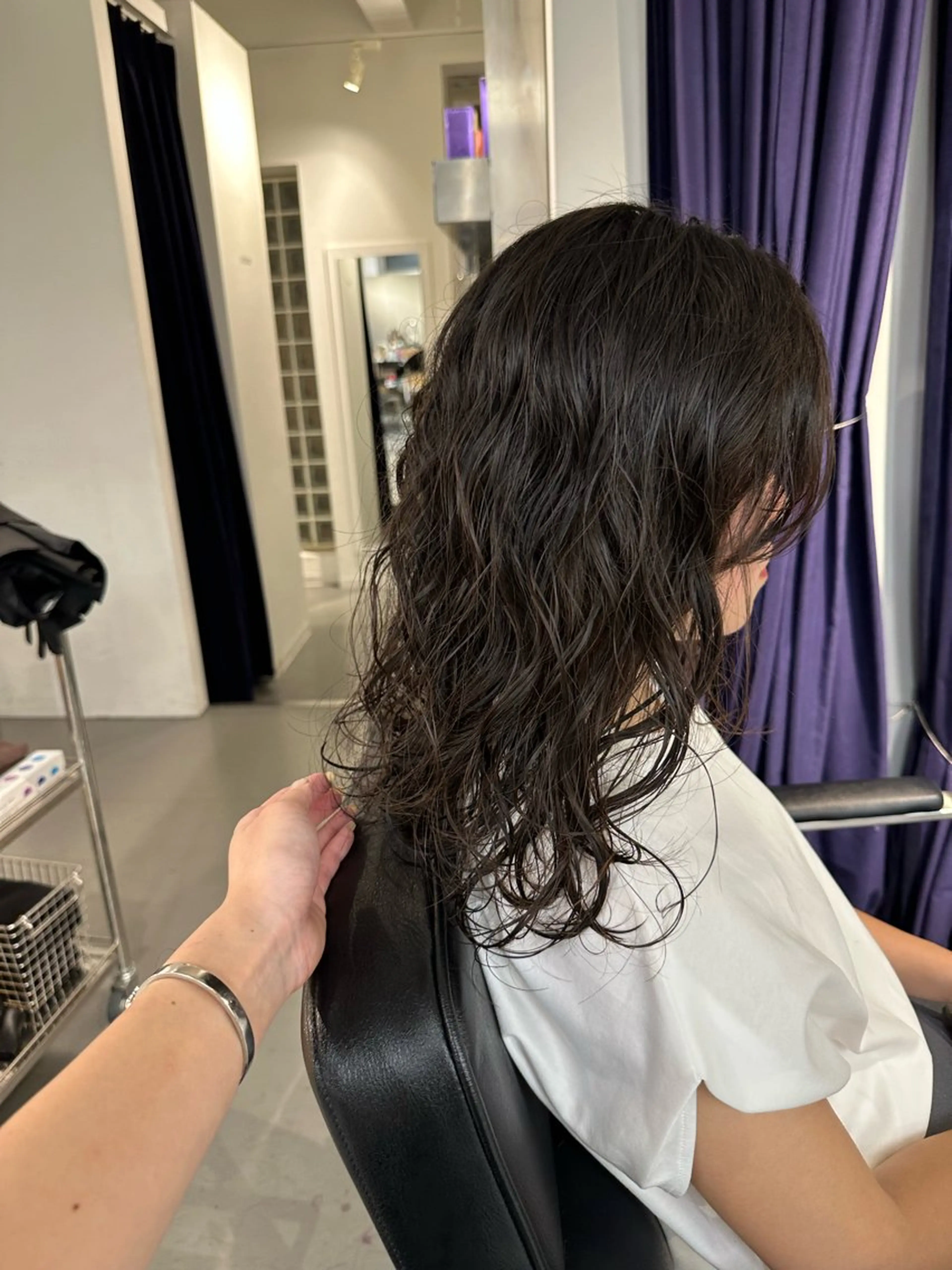 ミディアム パーマ カット パーマ お悩み解決パーマ hana🩰のヘアスタイル