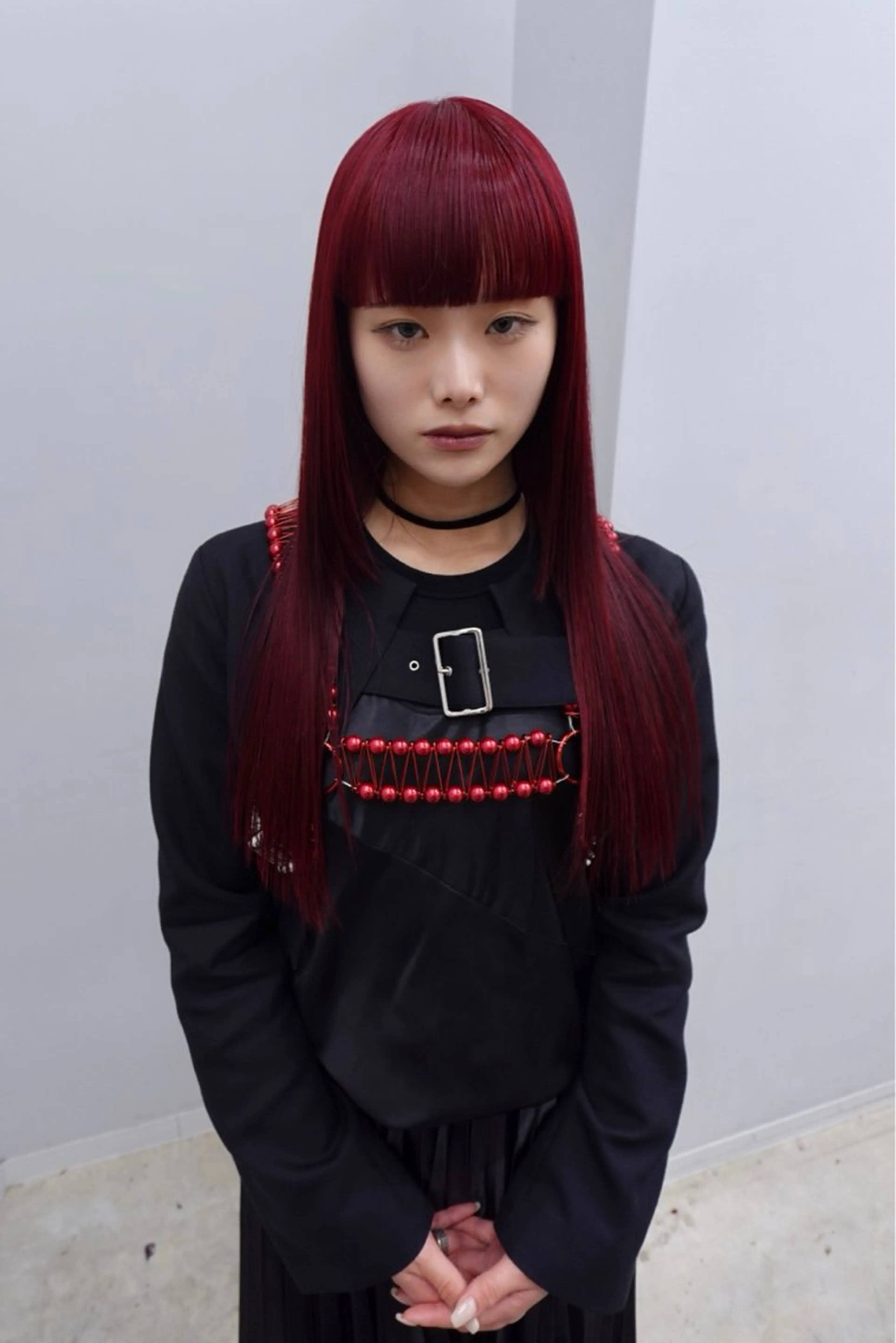 ロング カット ヘアカラー トリートメント vardy  Omotesando所属・表参道ハイトーン 韓国ヘア長田雄希のヘアスタイル