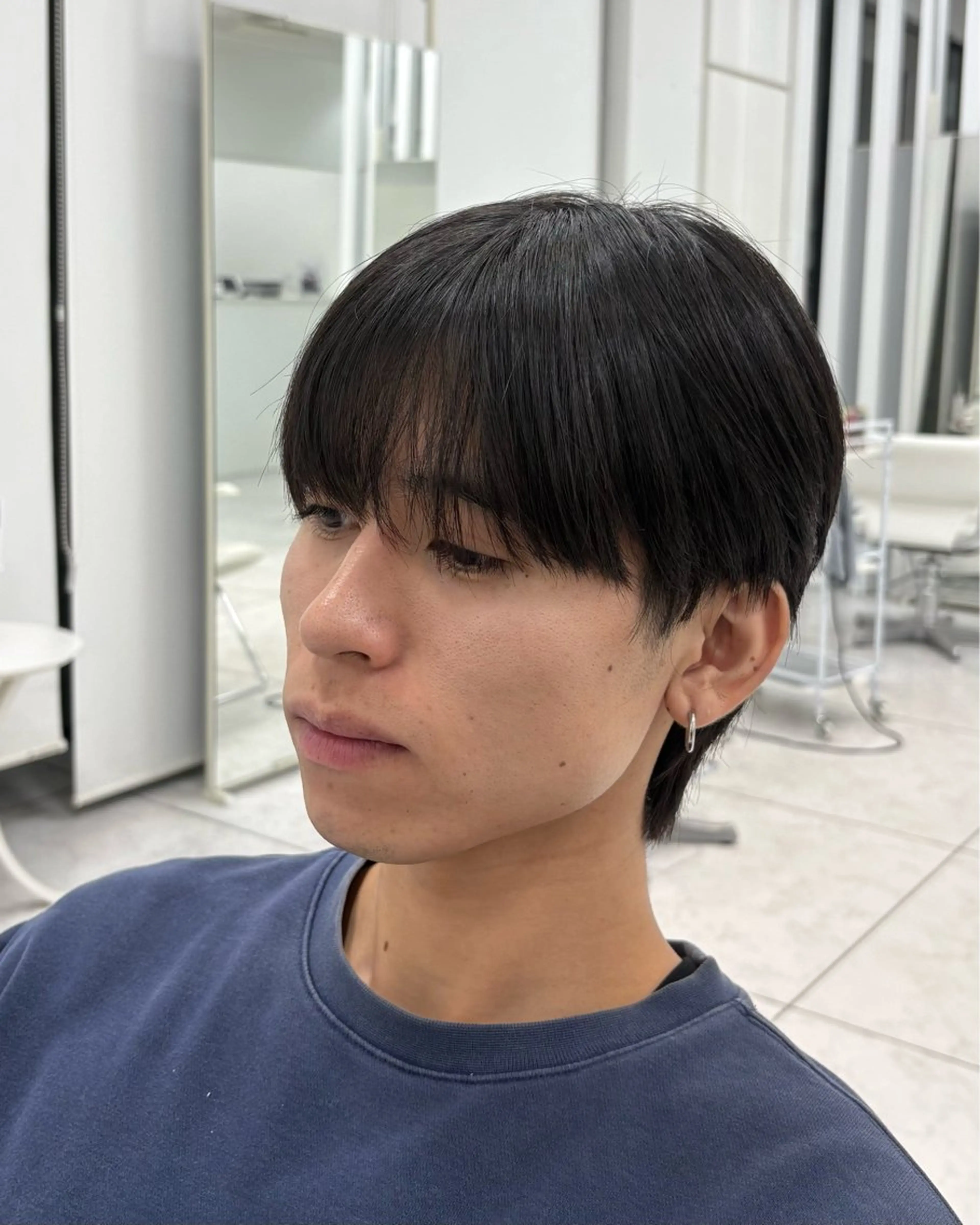 ショート カラー パーマ メンズ マッシュ シースルーマッシュ Ace men's salon 岡崎店所属・水谷 璃温のヘアスタイル