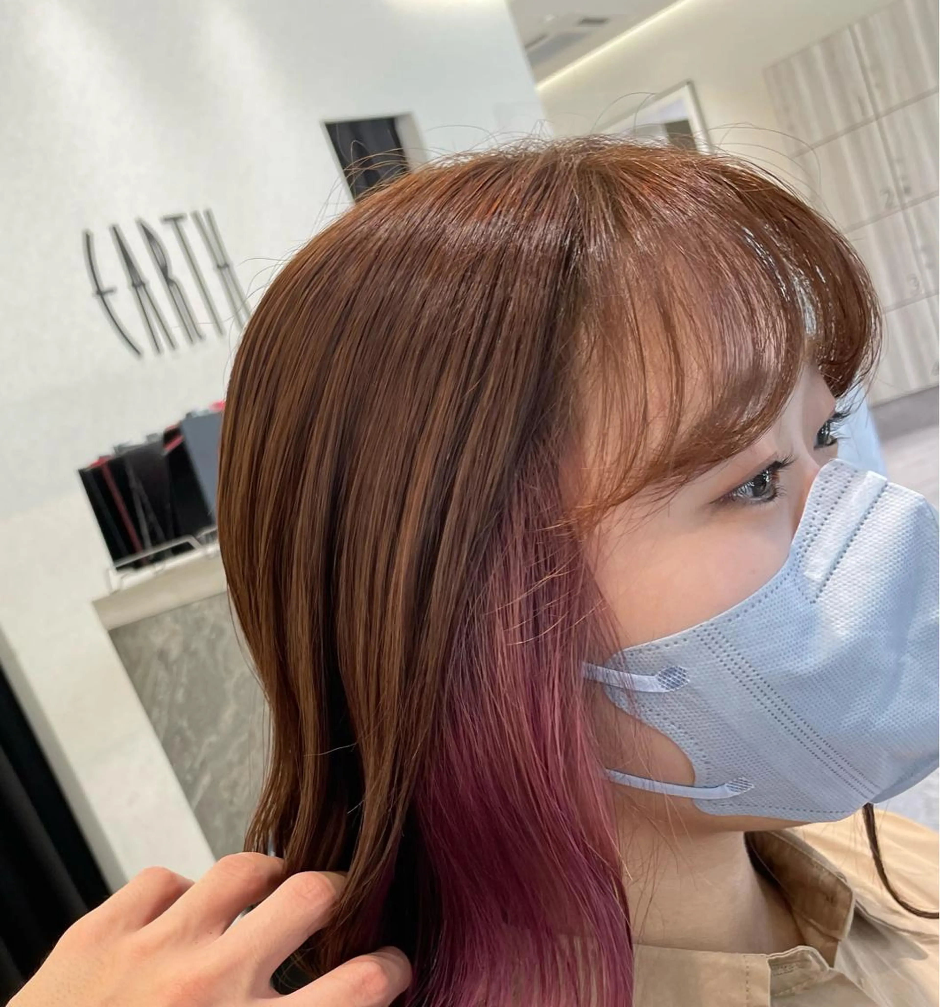 ロング 顔周りカット 似合わせカット Reginavita栄所属・パーマ×メッシュ/ 本日空き○/岡本一真のヘアスタイル