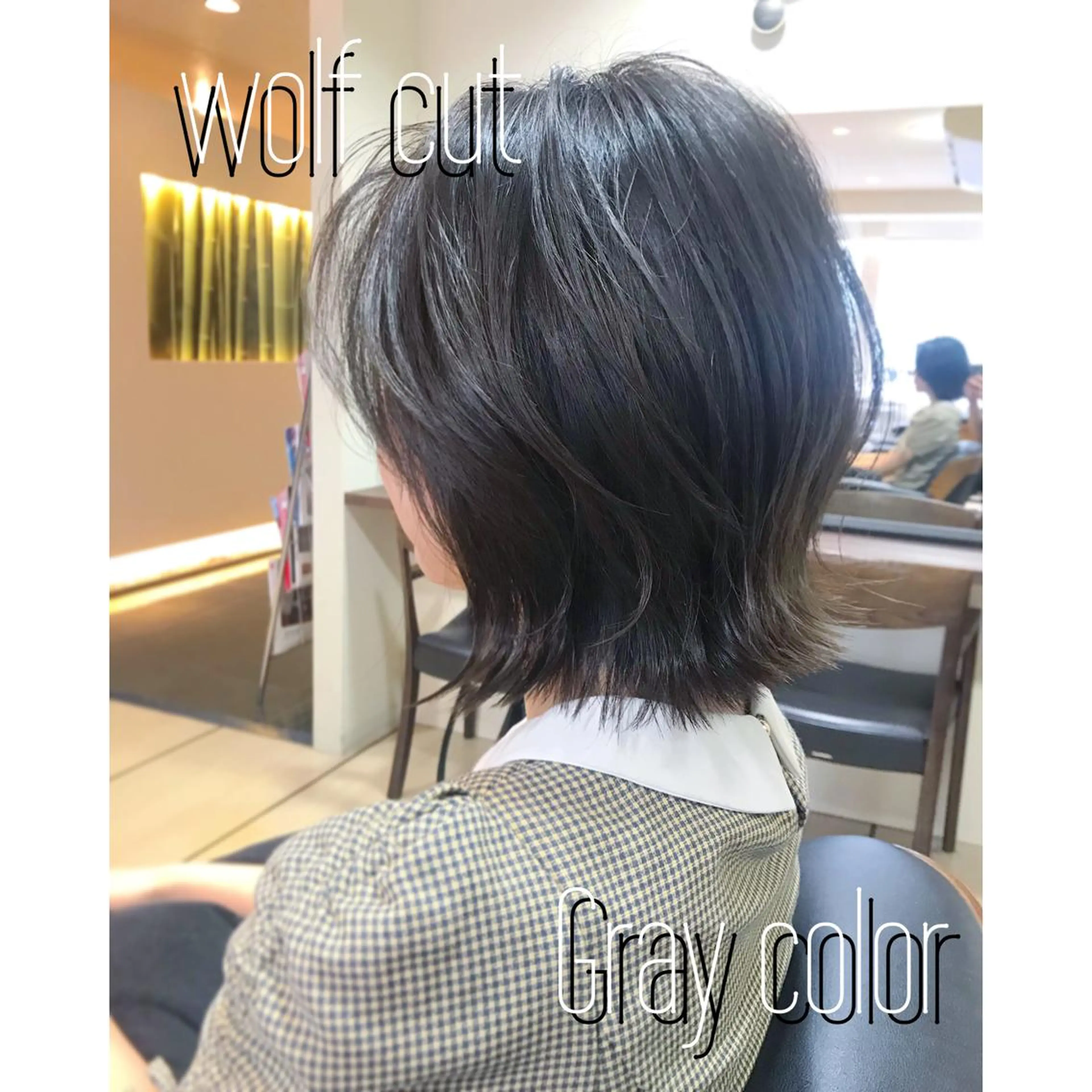 ミディアム カラー 切りっぱなしボブ 透明感カラー ボブ くびれヘア レイヤーカット チーフデザイナー 若林　麻衣のヘアスタイル