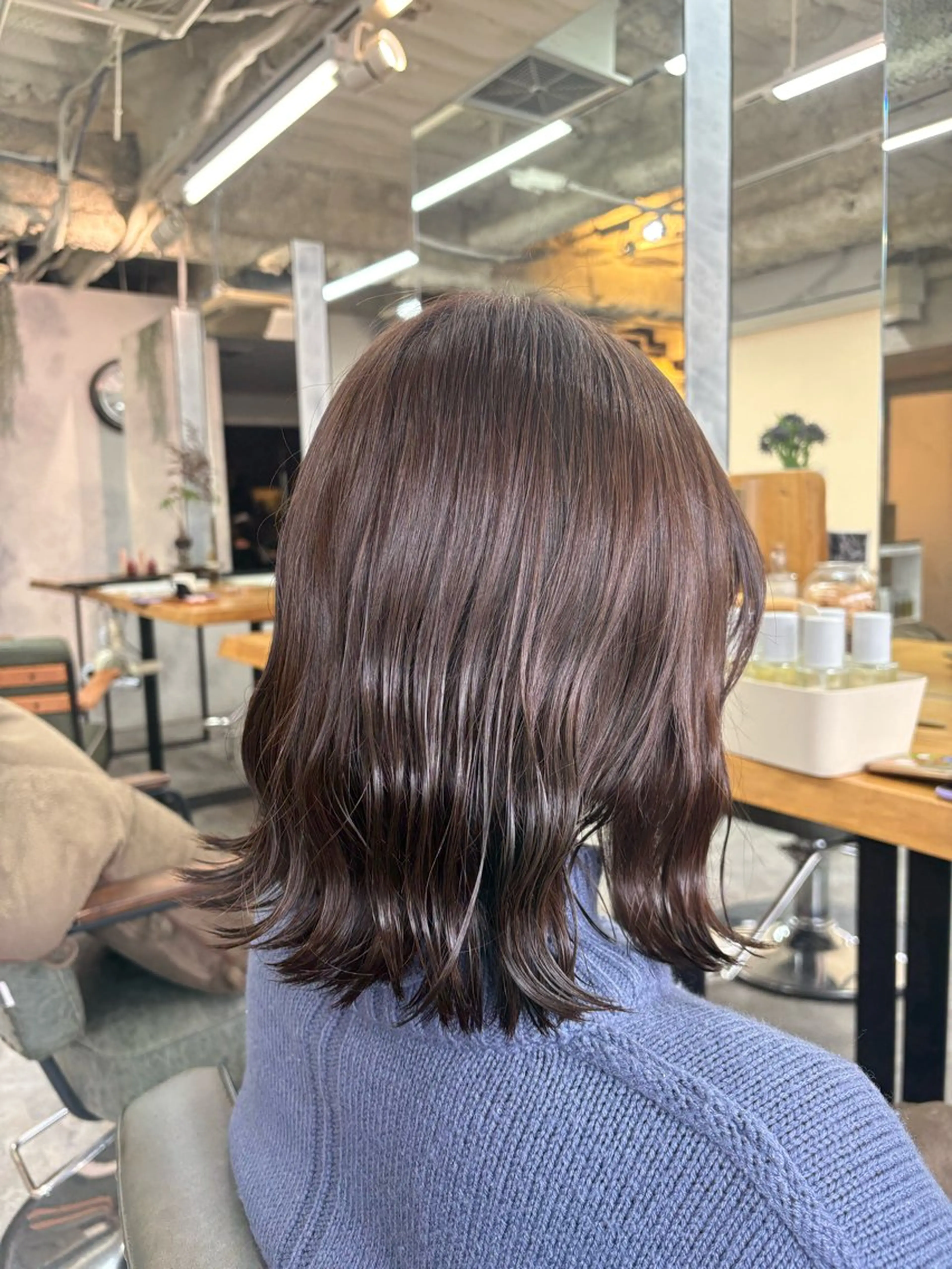 ミディアム ヘアカラー hair studio nico…所属・シモイケ ルアのヘアスタイル