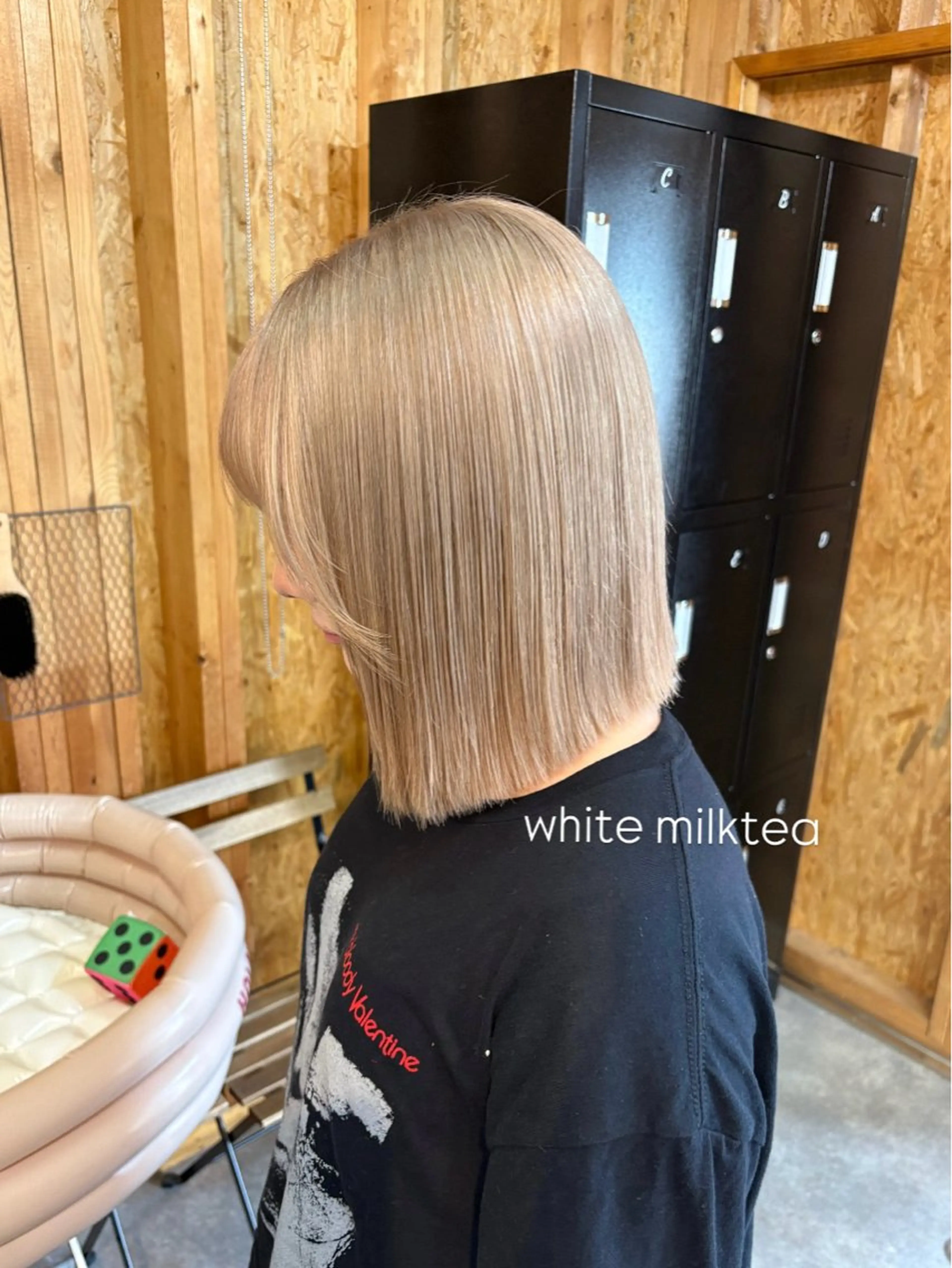 カラー ベージュカラー 透明感カラー ハイトーンカラー 韓国風カラー ミルクティーベージュ ヘアカラー トリートメント まろみ暖色× chia🕯のヘアスタイル