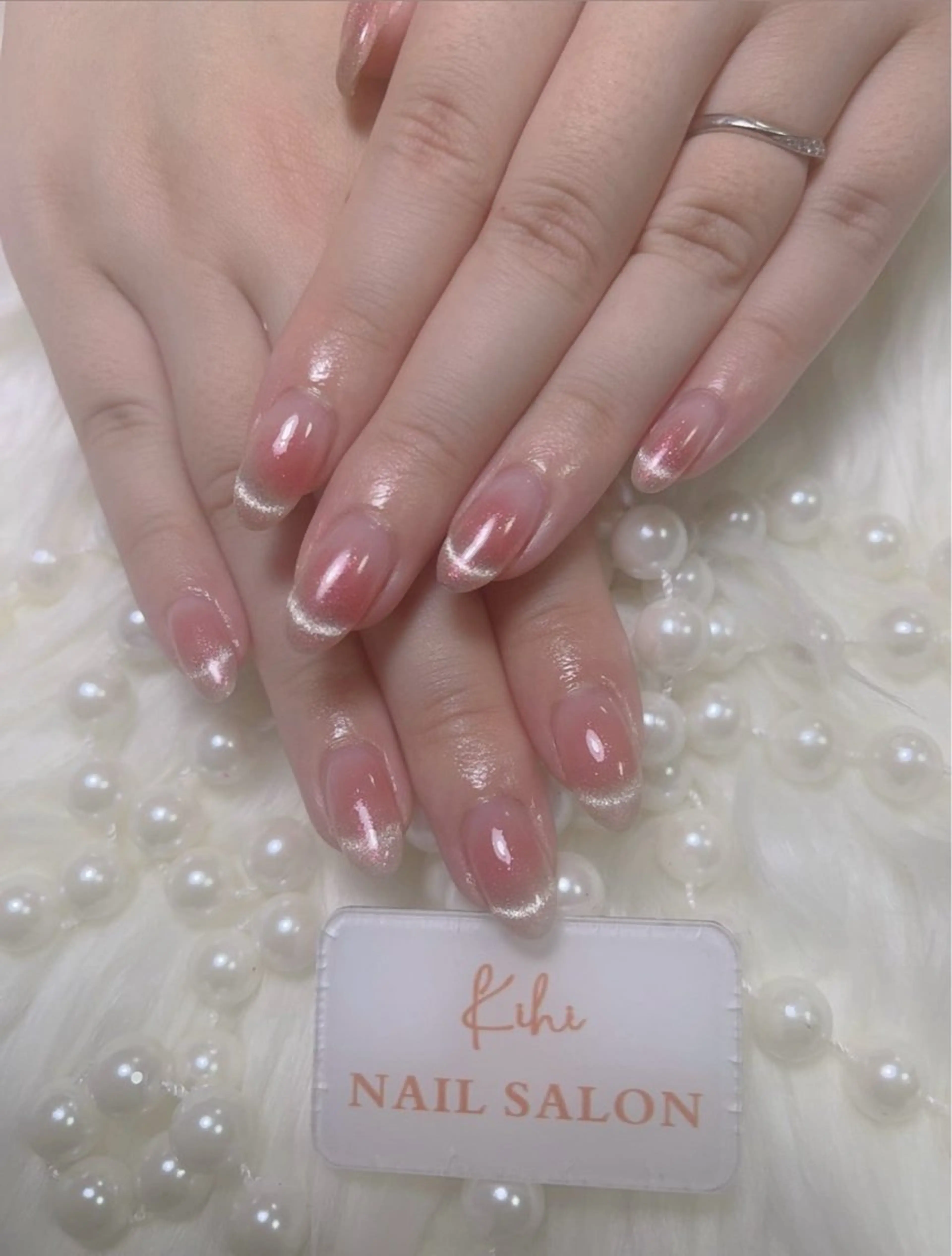 ネイル フレンチネイル マグネットネイル マグネットフレンチ 米澤 ハナユキのネイルデザイン