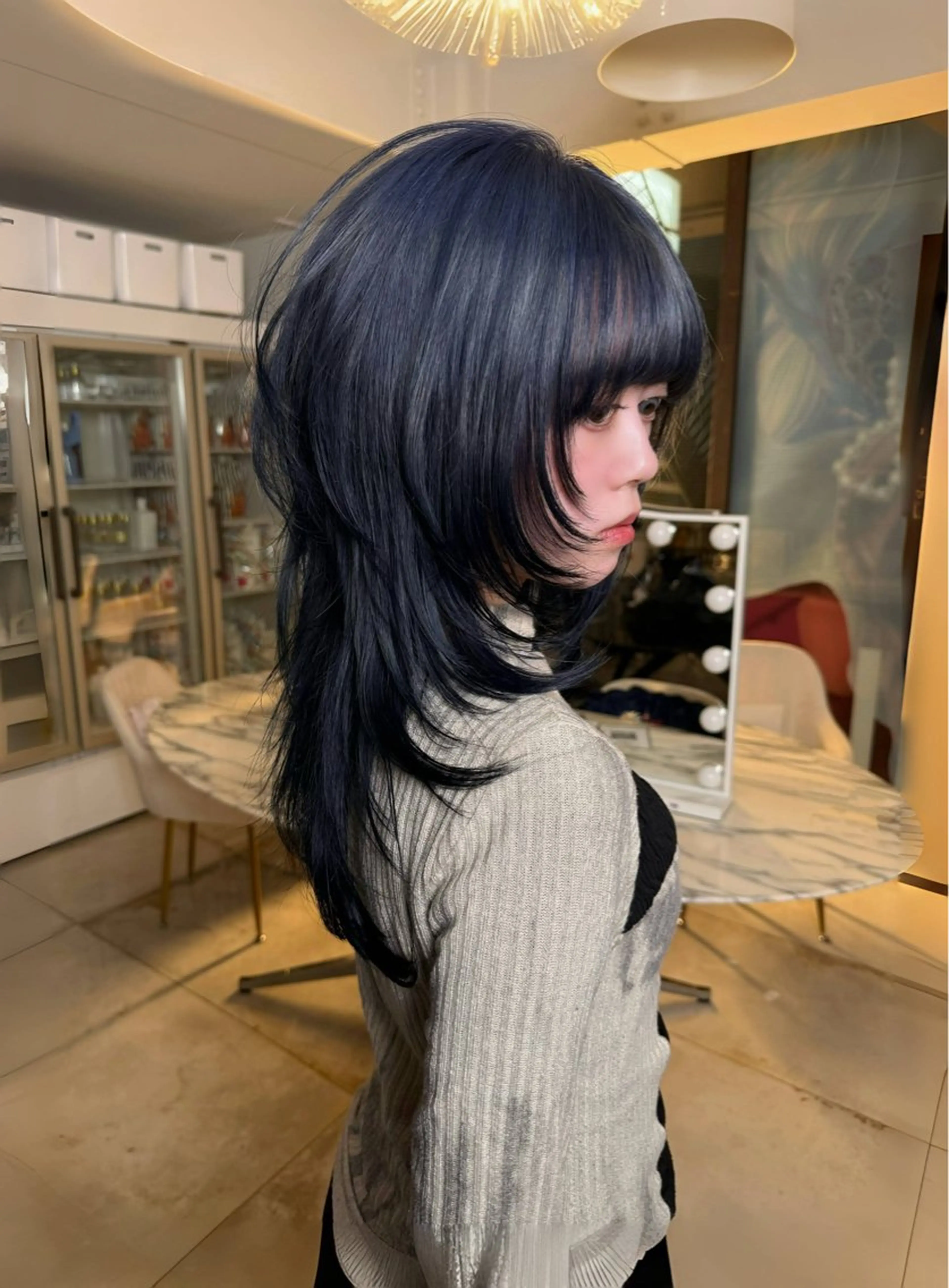 ロング カラー カット ヘアカラー トリートメント ヘッドスパ ヘアセット HARUNA/原宿/ デザイン/カットのヘアスタイル