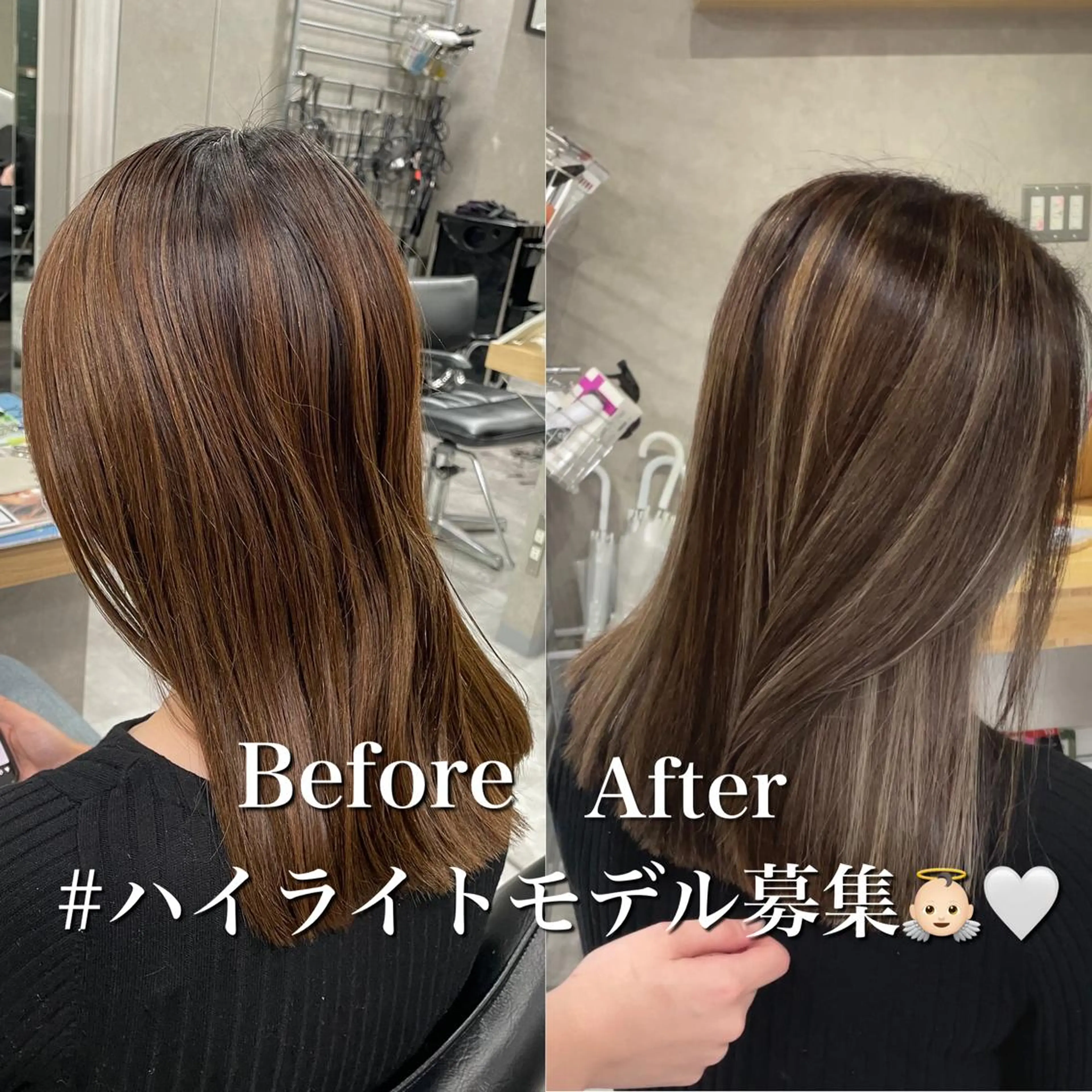 ミディアム ハイライト REDEAL SHIBUYA所属・maya/レイヤー カット/ミインパーマのヘアスタイル