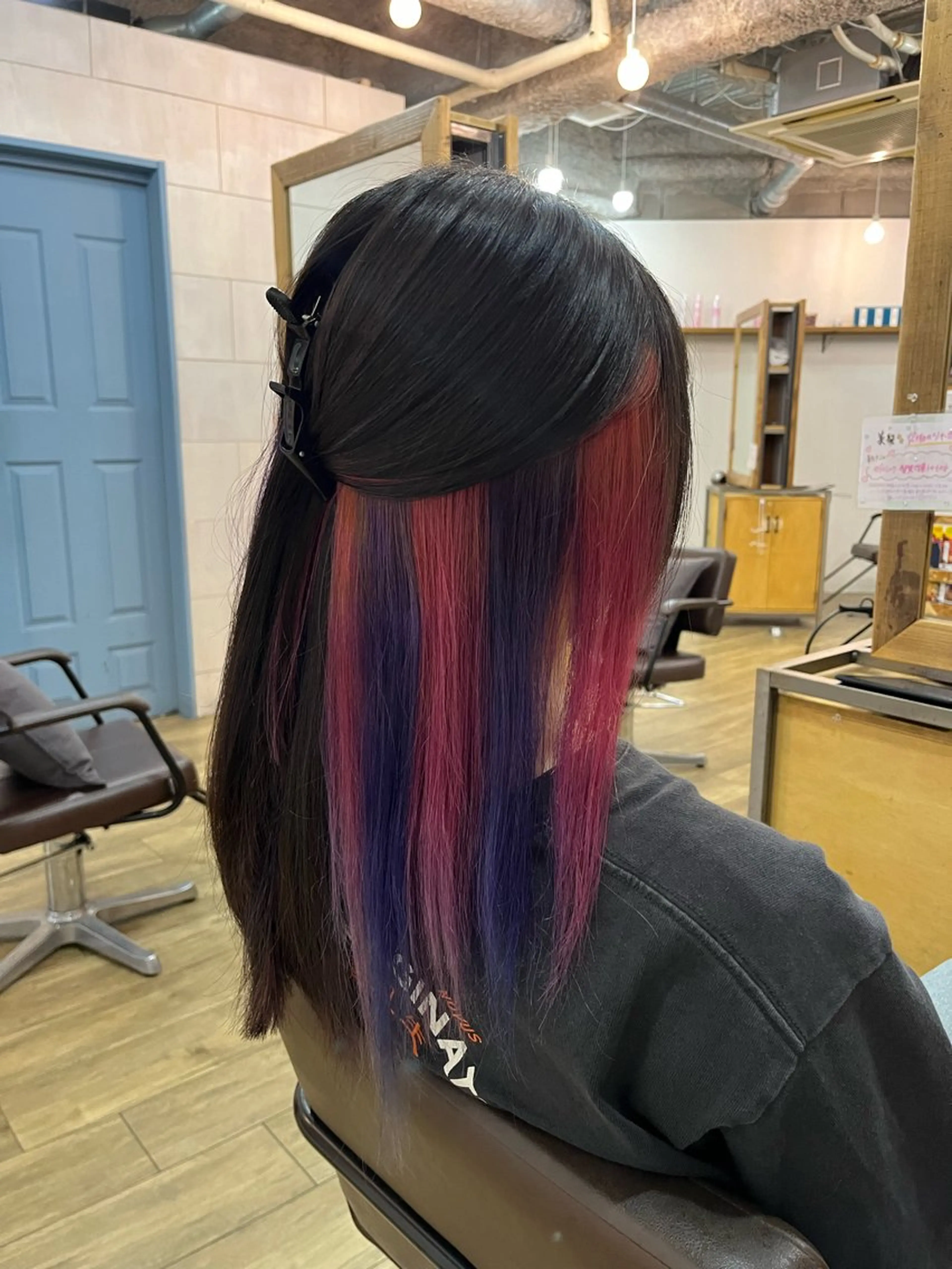 ロング カラー ピンクカラー パープルカラー カット ヘアカラー トリートメント 似合わせ/ブリーチ/ 髪質改善/ミクෆ‪のヘアスタイル