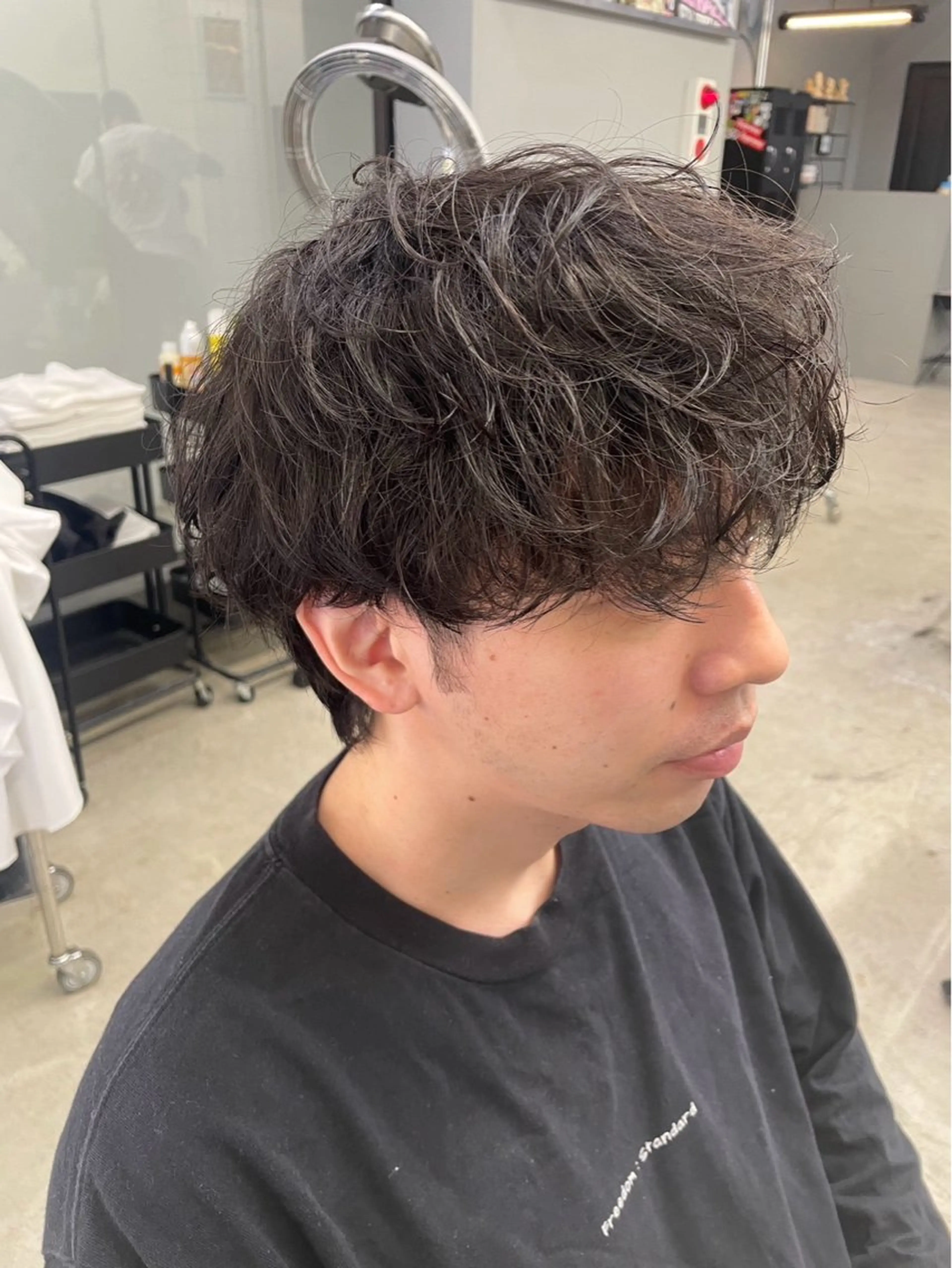 ショート パーマ メンズ カット パーマ メンズ専門サロン wokeのヘアスタイル