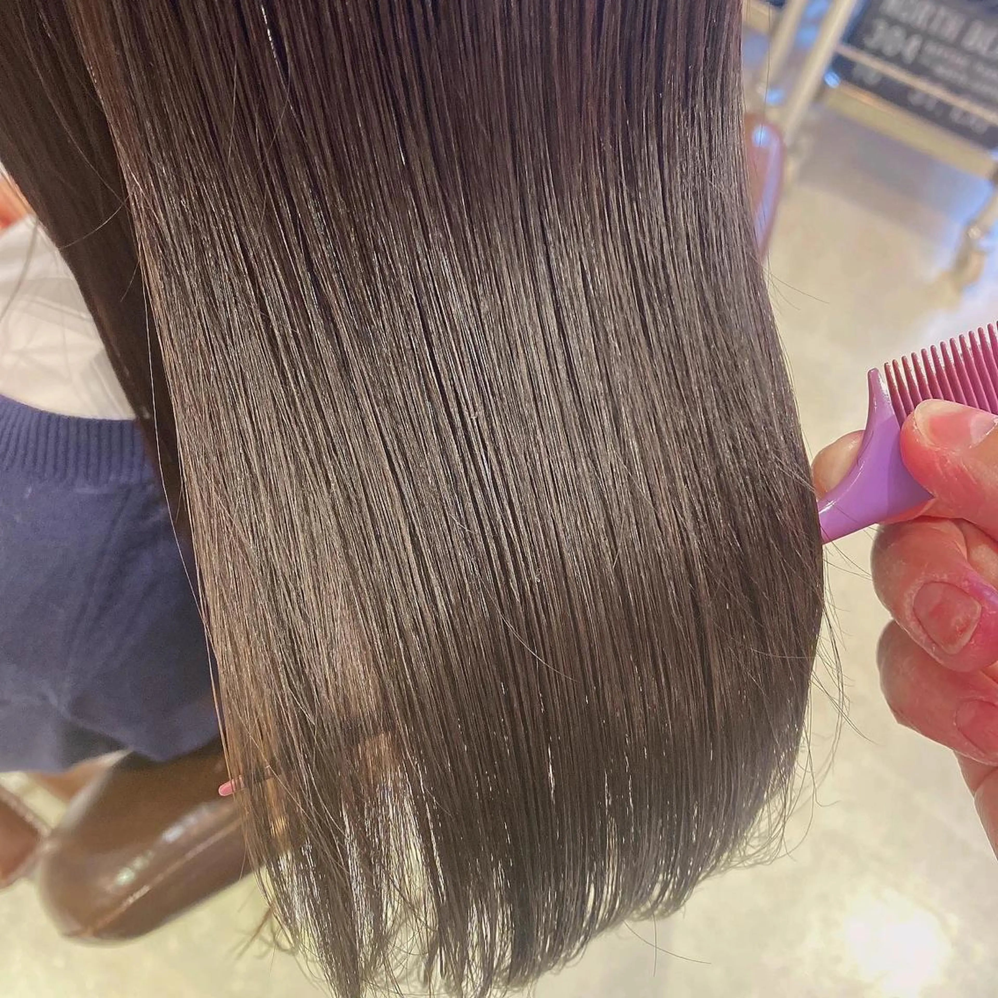 ロング 髪質改善 トリートメント 酸熱トリートメント SALOWIN 池袋Suite店所属・髪質改善特化 安東駿介のヘアスタイル