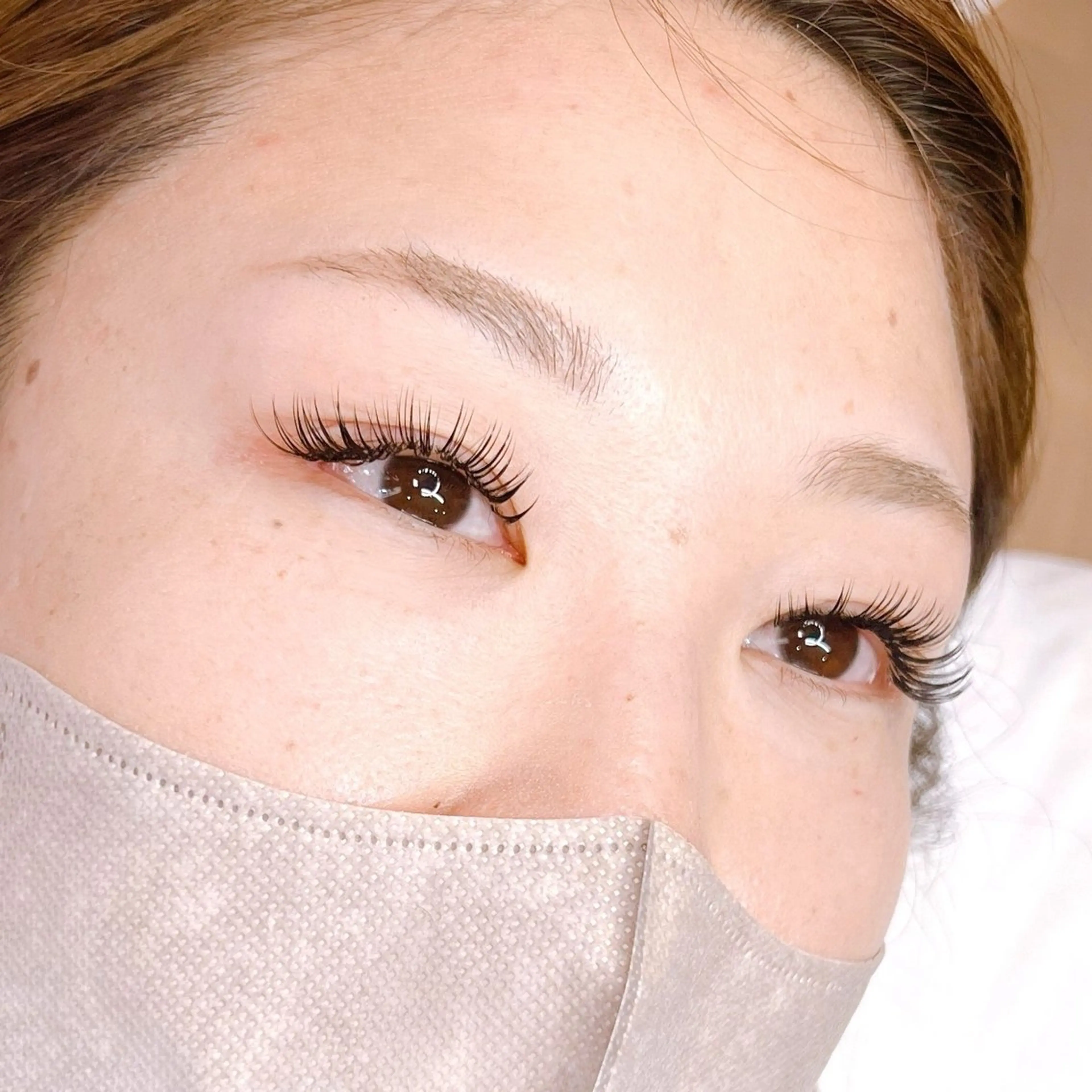 マツエク・マツパ フラットラッシュ 一重×まつ毛パーマ ボリュームラッシュ マツエク Feather MAIのマツエク・マツパデザイン