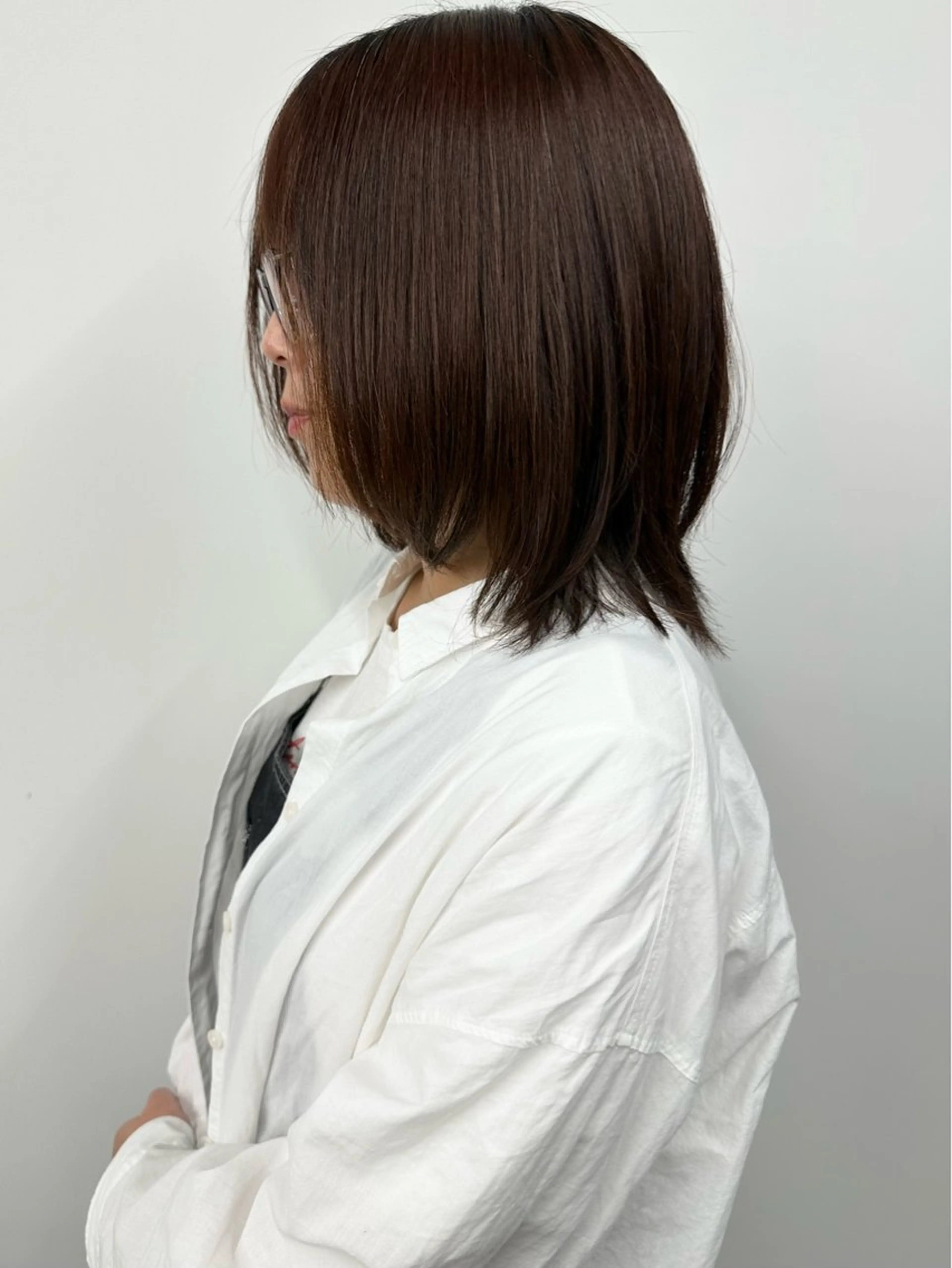 セミロング カット ヘッドスパ 小顔ボブ/お悩み解決 /ボブパーマ/とういのヘアスタイル