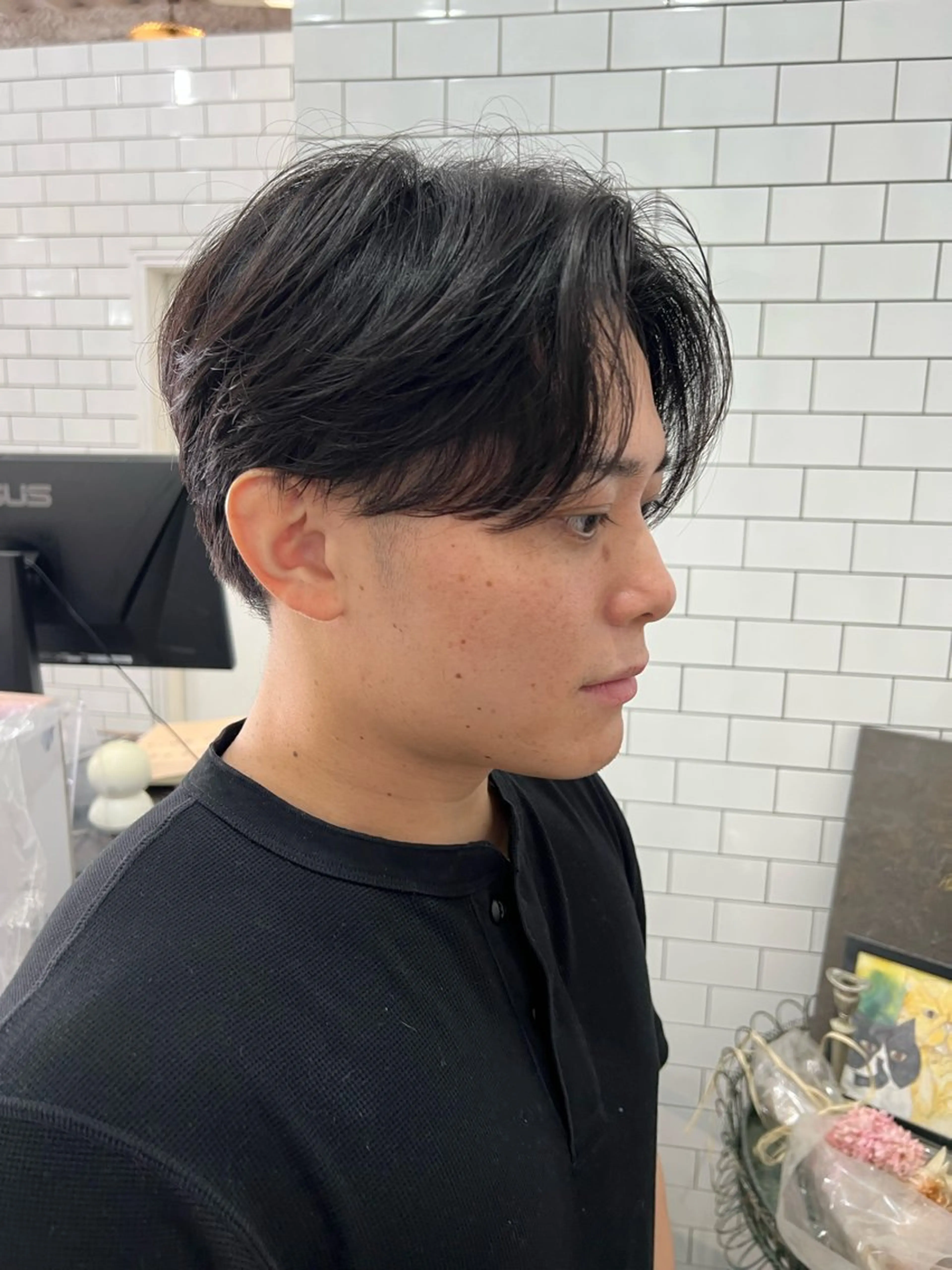 ショート カット 紙屋町ショート /ボブ　パーマ河内蓮のヘアスタイル